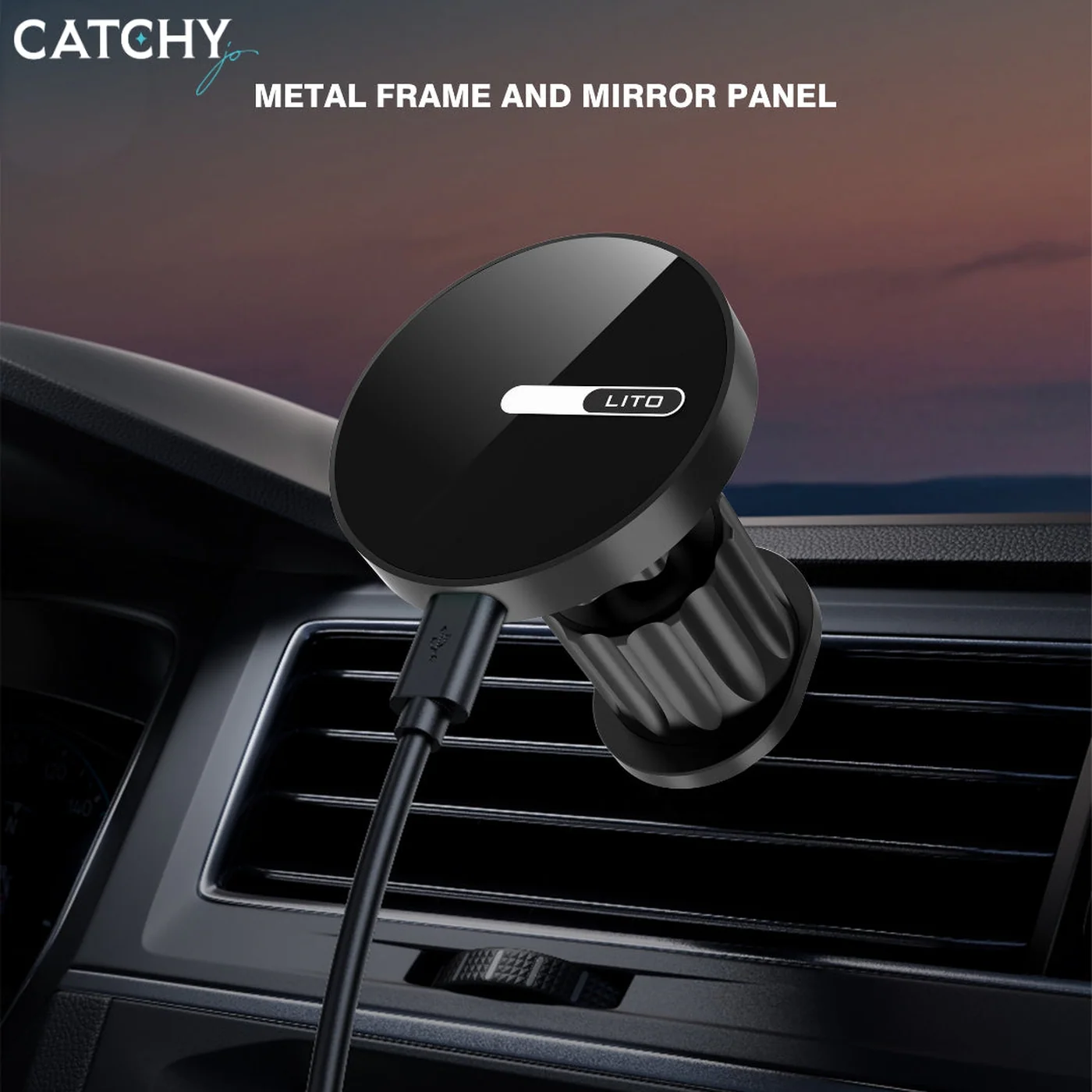 LITO LT-W04 Magnetic Wireless Charger Car Phone Holder (15W) - Image 3