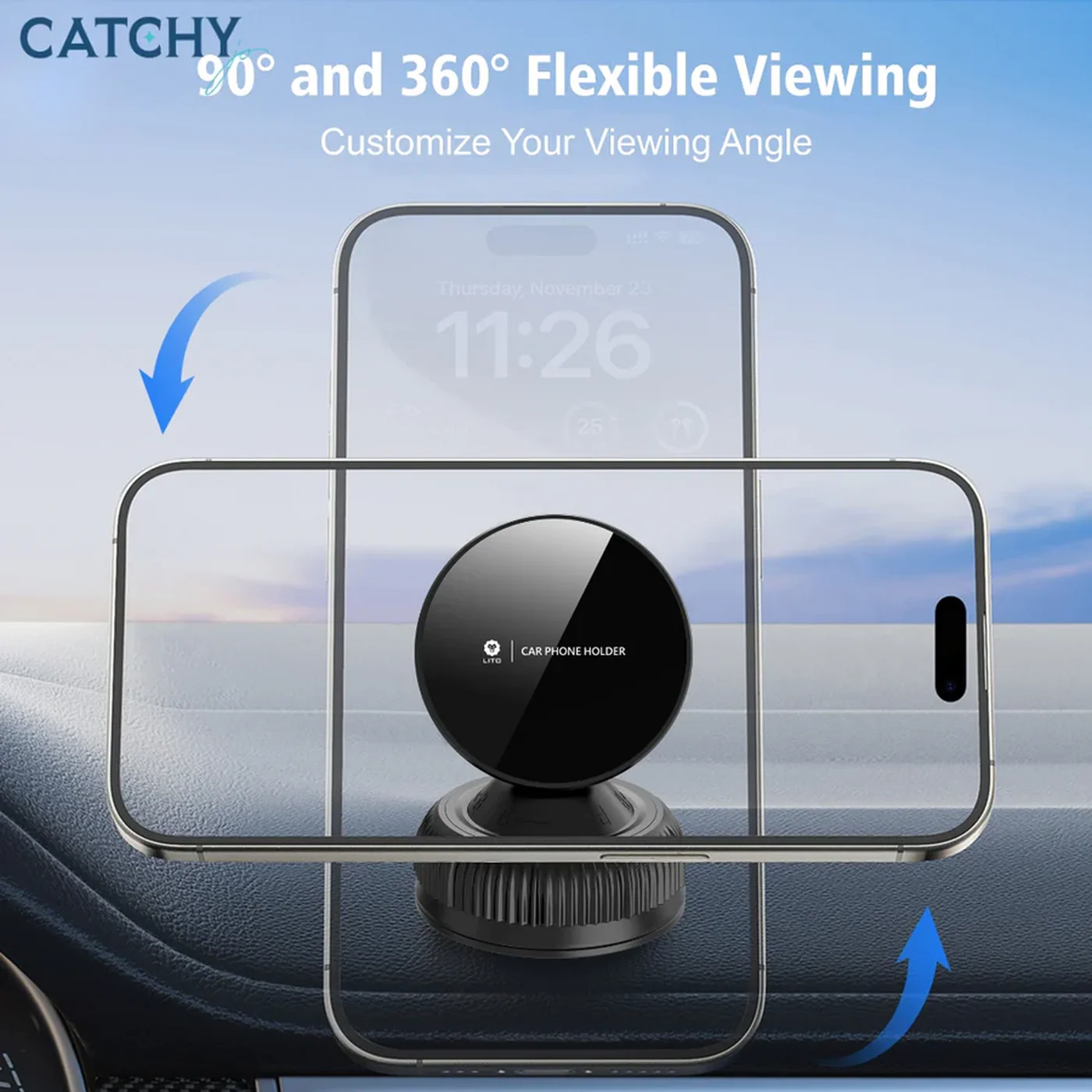 YESIDO LITO LT-W12 Magnetic Car Phone Holder - Image 4