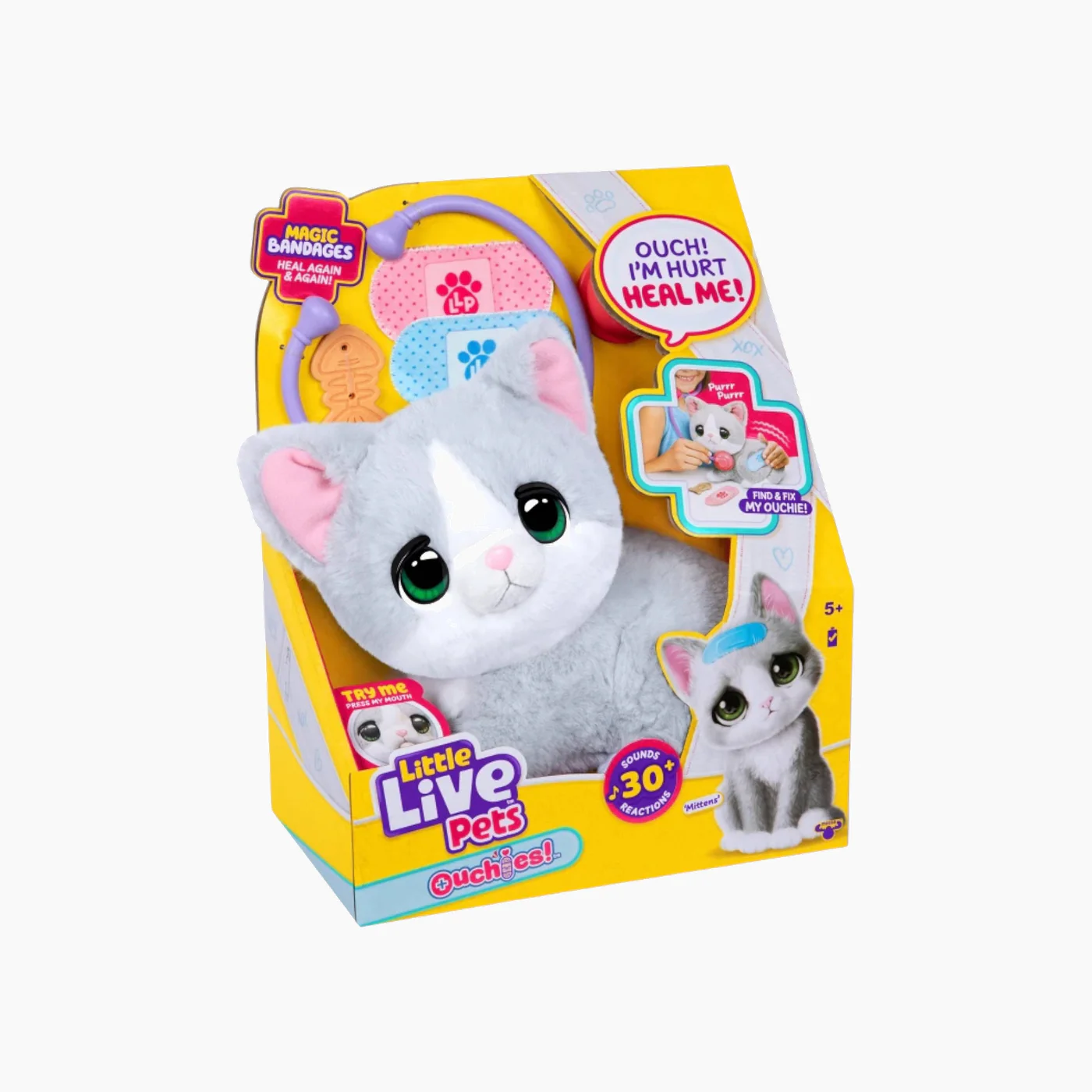 Little Live Pets Ouchies Mittens Single Pack- Kitty - Image 2