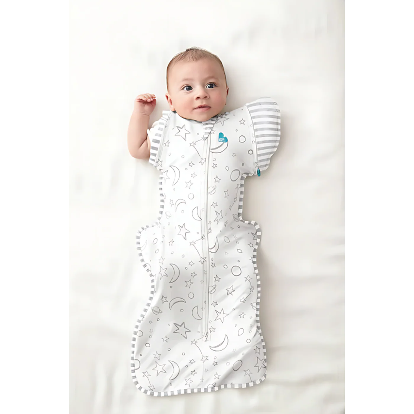 Love To Dream Swaddle Up™ Transition Bag Bamboo Original 1.0 Tog Stars And Moon Cream Large - Image 2