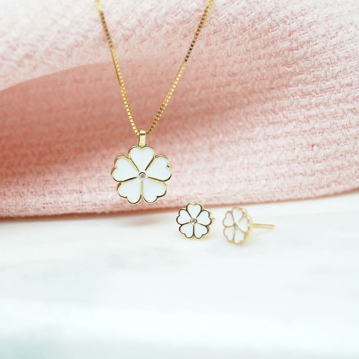 Baby Chic Fine Jewelry Lucky Clover Earrings - Image 2