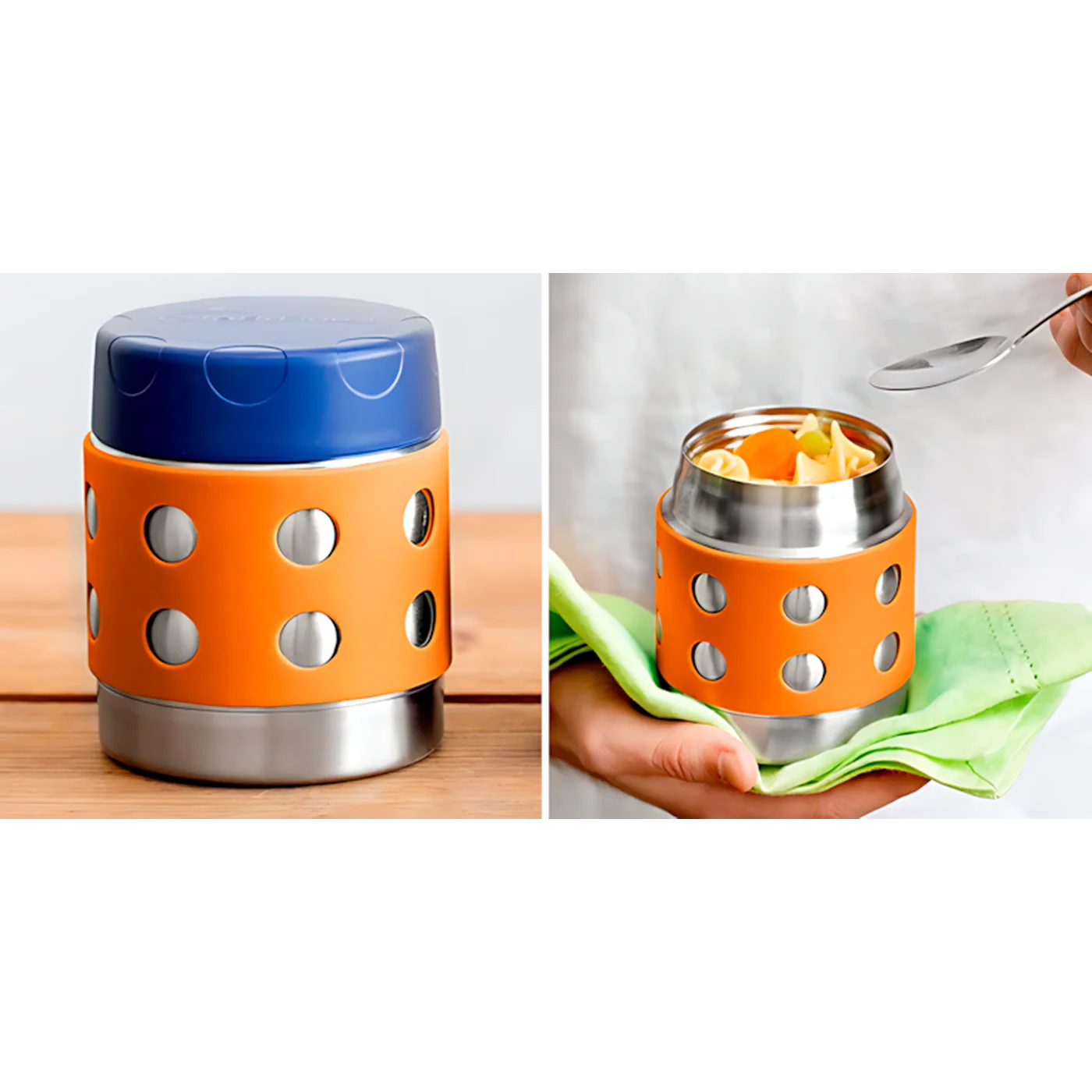 Lunchbots Thermal 8Oz Orange,Navy - Image 6