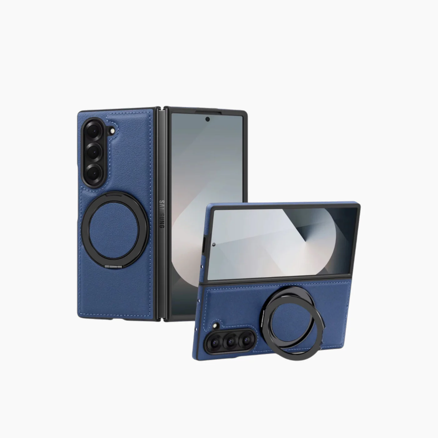 Luxury Leather Magnetic Samsung Z Fold Case - Image 2