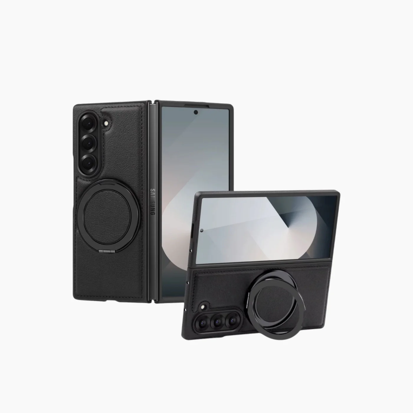 Luxury Leather Magnetic Samsung Z Fold Case - Image 3
