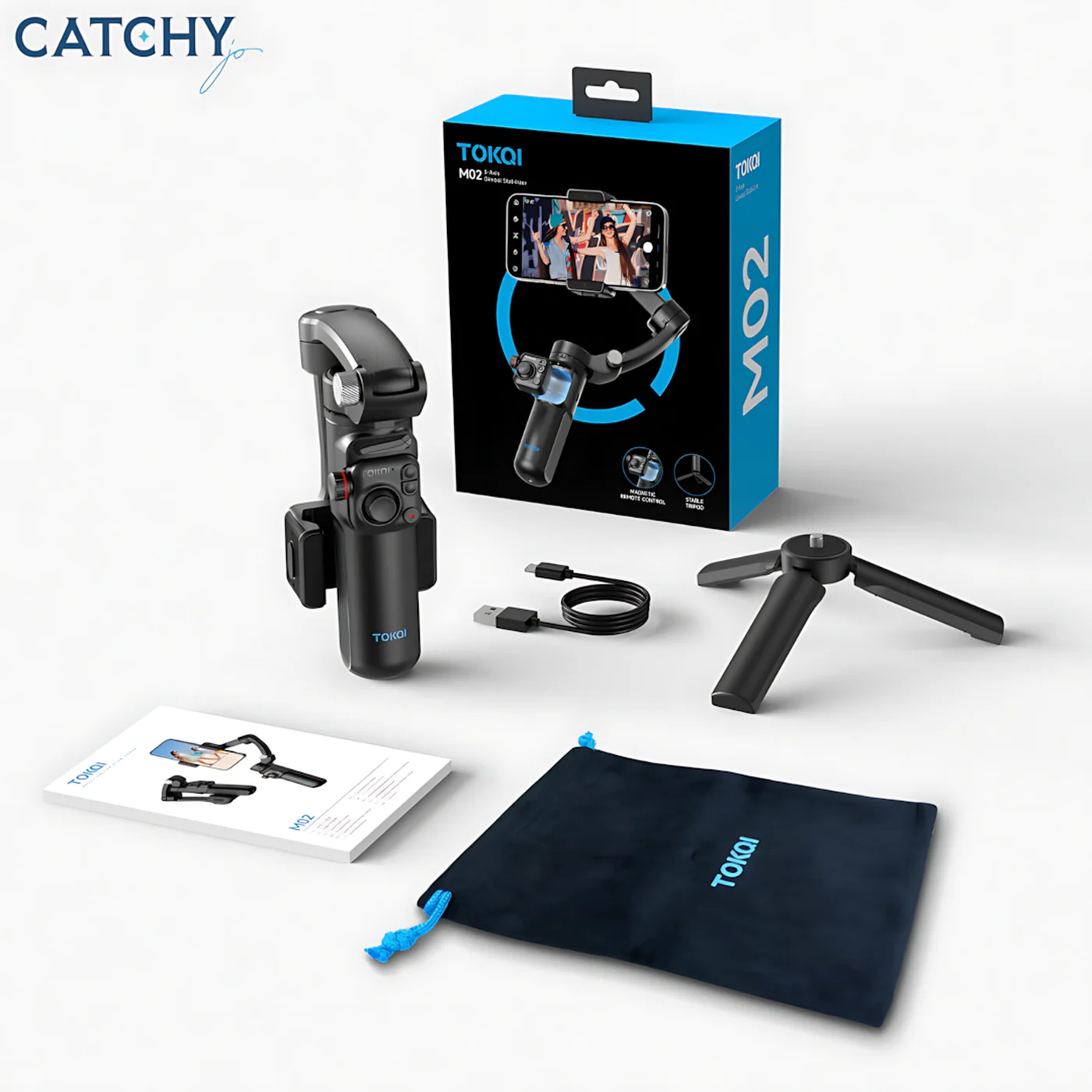 M02 Facial Auto-Tracking Handheld 3 Axis Gimbal Stabilizer - Image 2