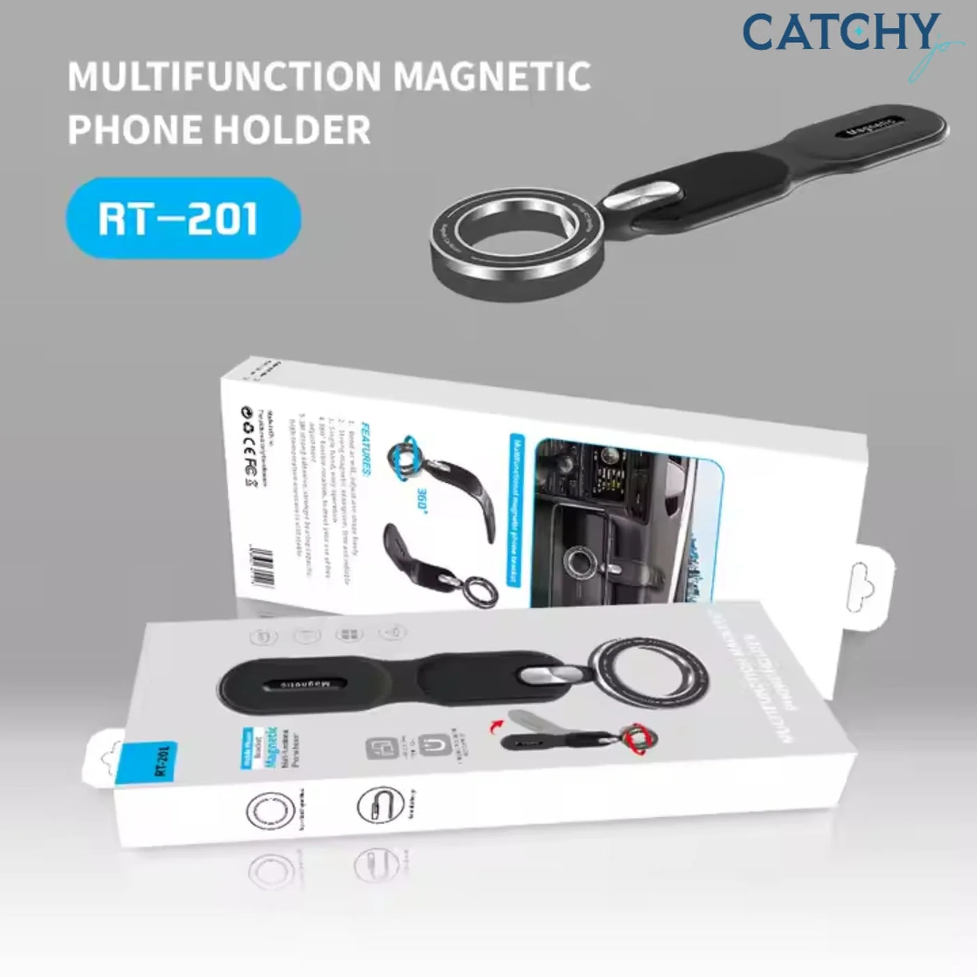 C.JO Magnetic Safety & Bendable Car Phone Holder - Image 2