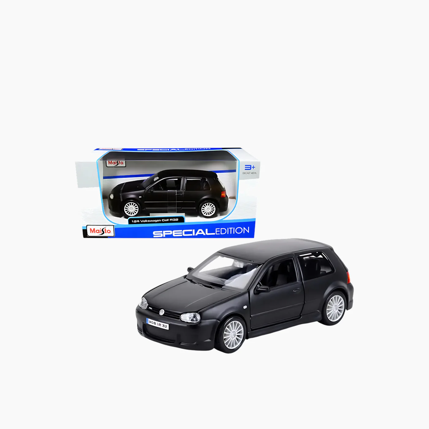 Maisto Burago 1:24 SP. ED. (A) - Volkswagen Golf R32 Dull Black - Image 6