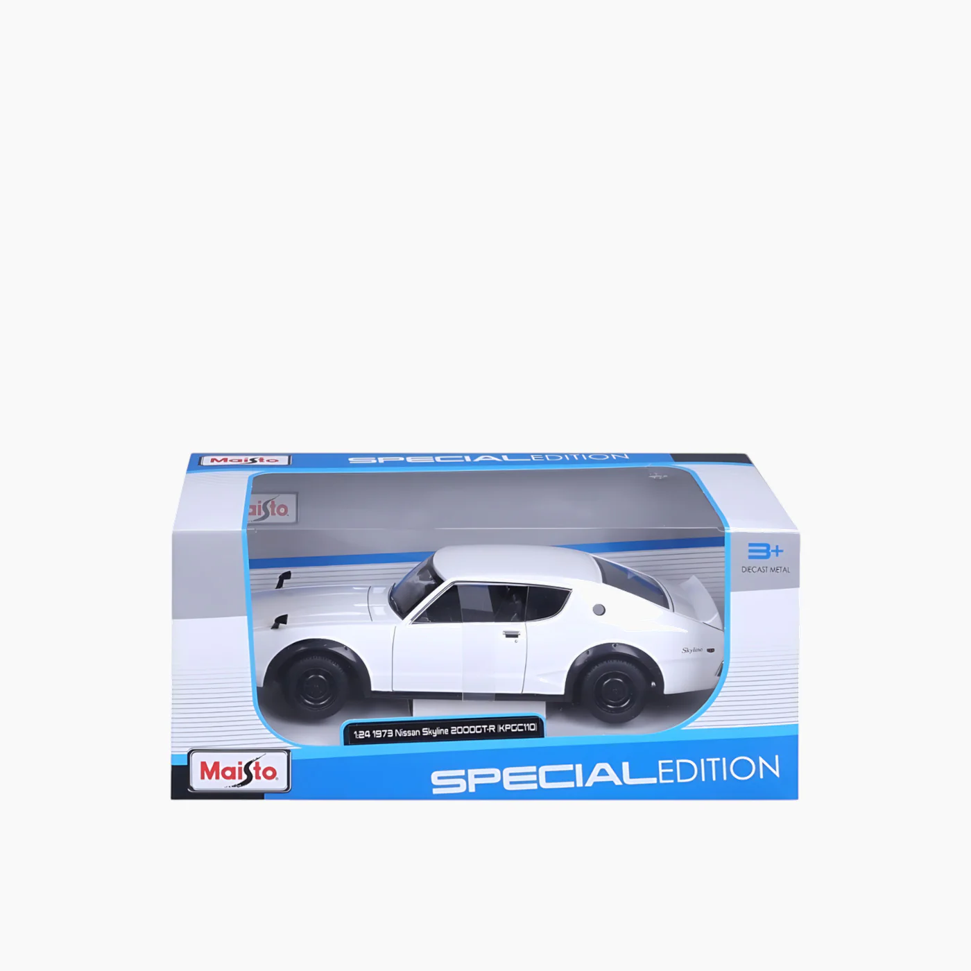Maisto Burago 1:24 SP. ED. (B) - 1973 Nissan Skyline 2000GT-R (KPGC110) White - Image 5