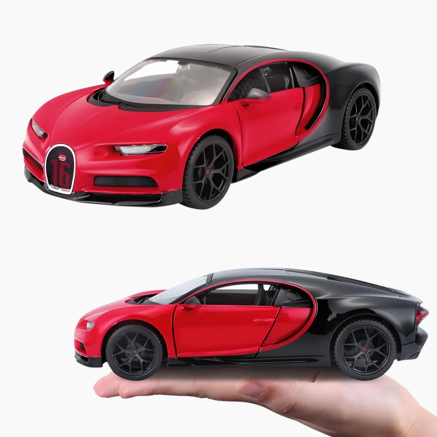 Maisto Burago 1:24 SP. ED. (B) - Bugatti Chiron Sport BlacK/Red - Image 9