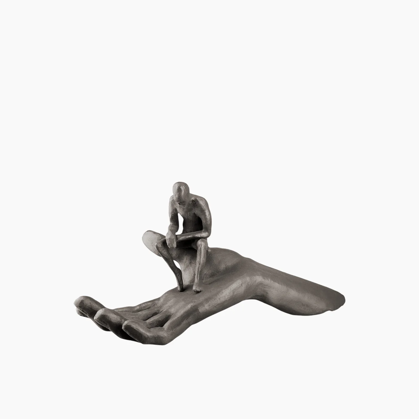 Man on Hand Sculpture