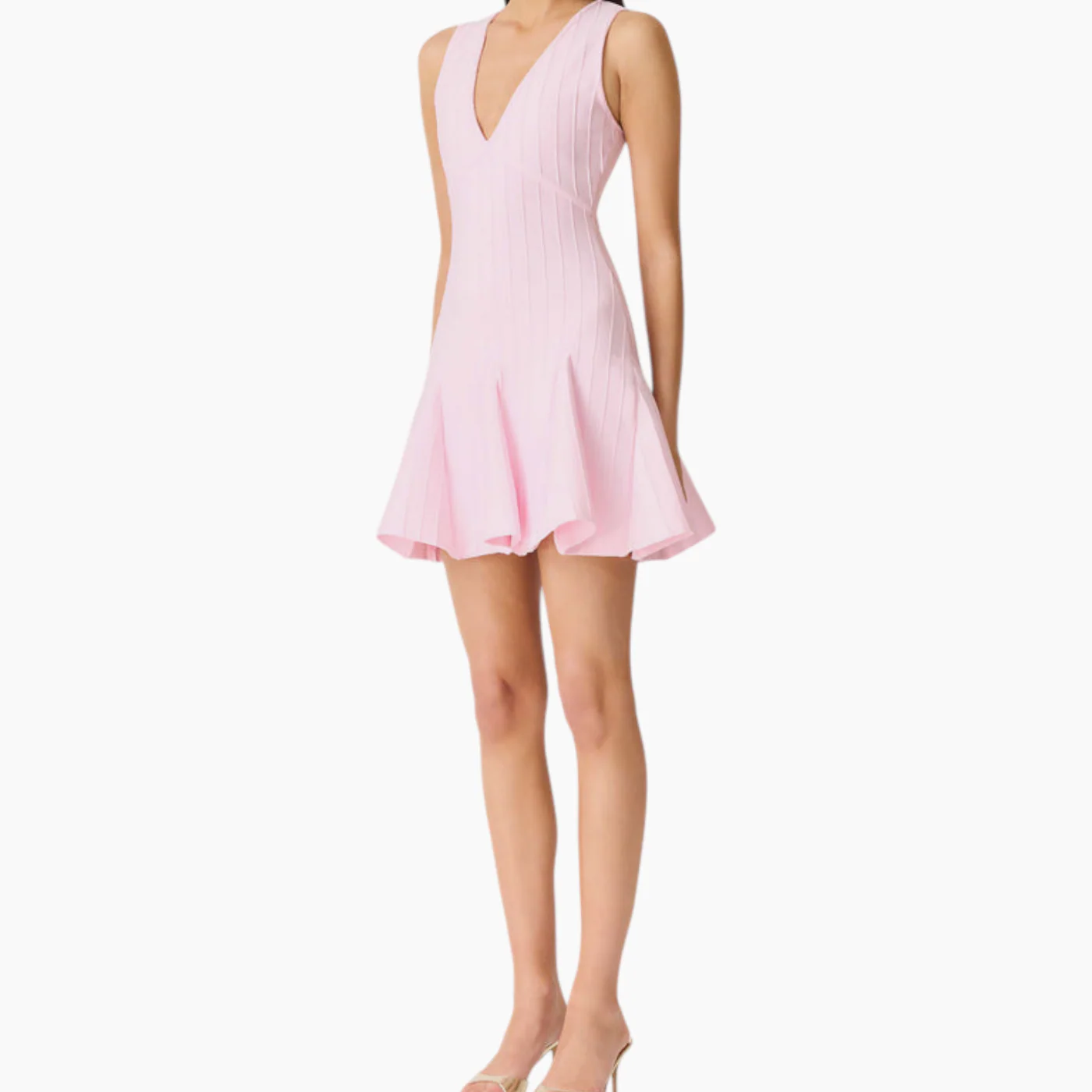 Elliatt Marla V-Neck Mini Dress in Pink - Image 3