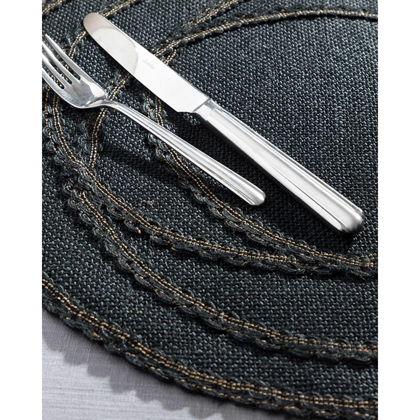 EH Living Marta Jute Single Table Mat 38 cm Black - Image 3