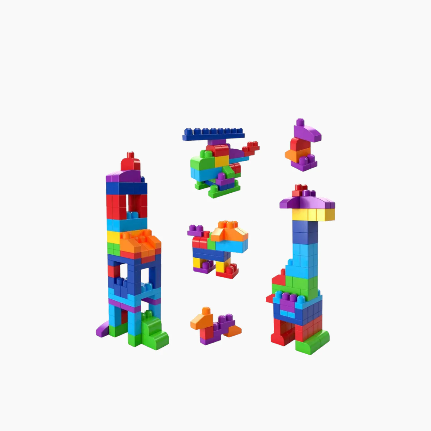 Mattel Mb First Builders Big Building Bag 80 Pcs Classic - Image 2