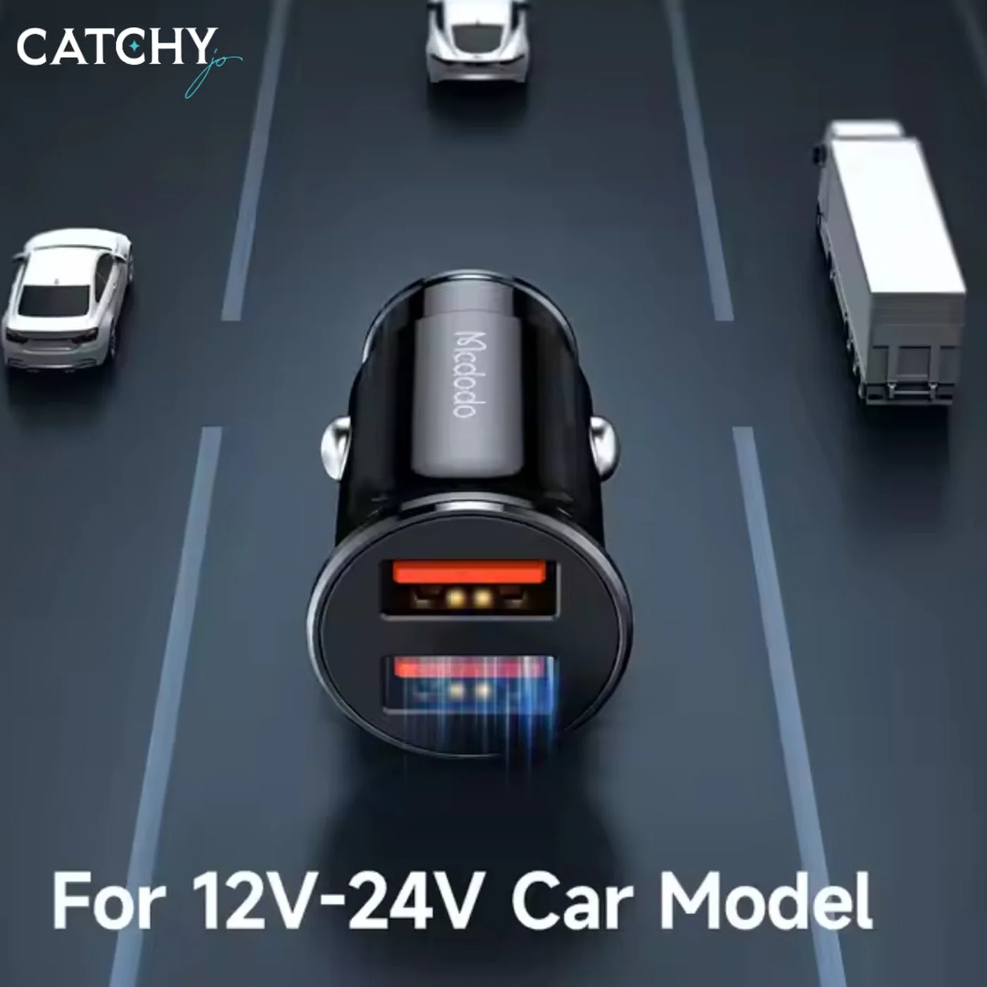 MCDODO 2 Ports Fast USB Car Charger (12W) - Image 4