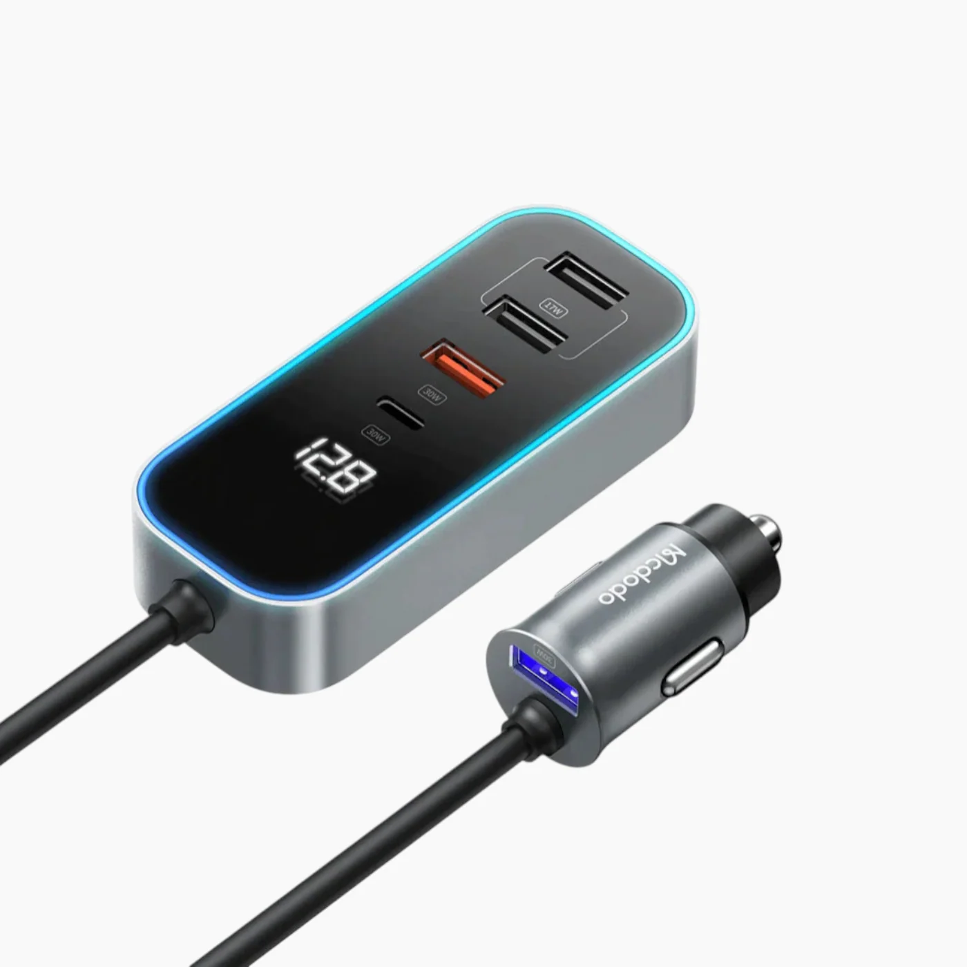 MCDODO CC-1900 Digital Display Car Charger 5 Ports (107W) - Image 2