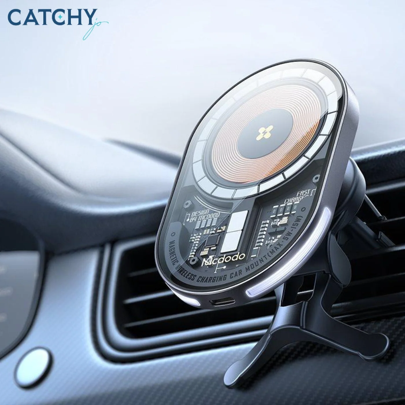 MCDODO Ch-2340 Magnetic Wireless Car Charger (15W) - Image 5