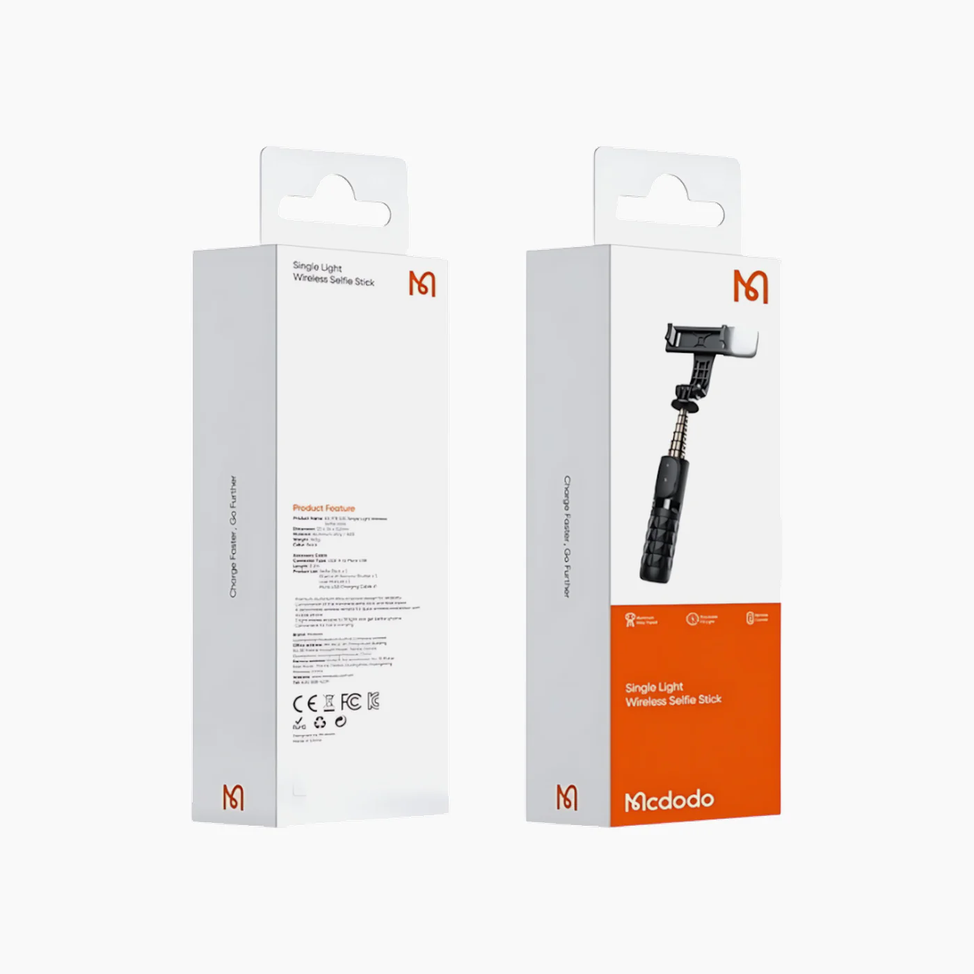 MCDODO Extendable Selfie Stick With Bluetooth Remote And Tripod With Fill Light - Image 4