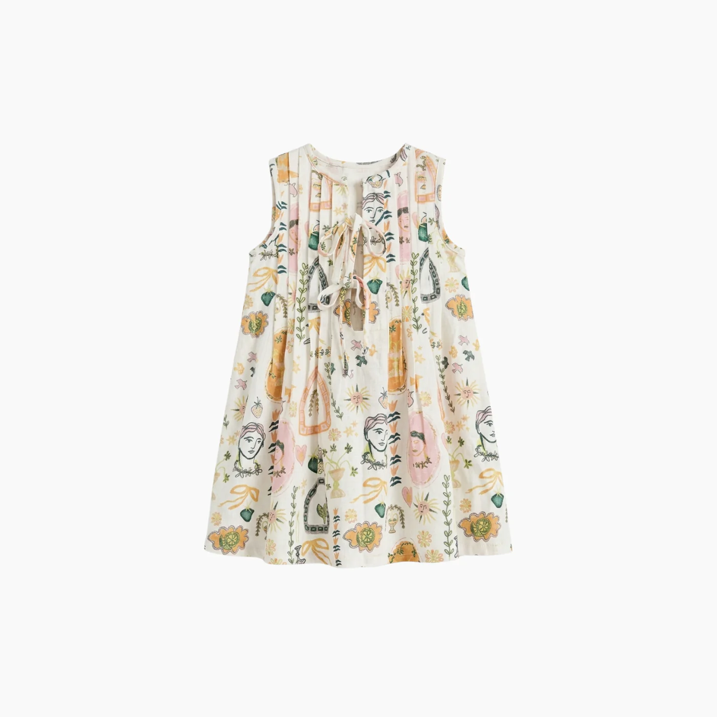 MEDITESSA PLEAT FRONT TIE DRESS