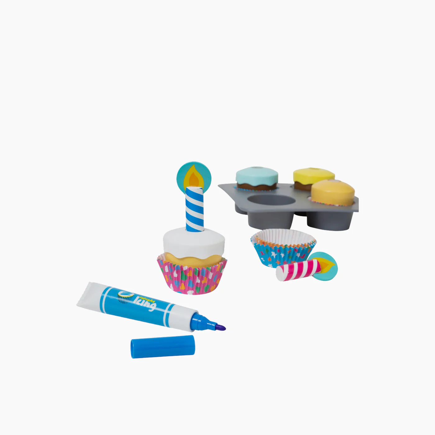Melissa & Doug Bake & Decorate Cupcake Set Play Food