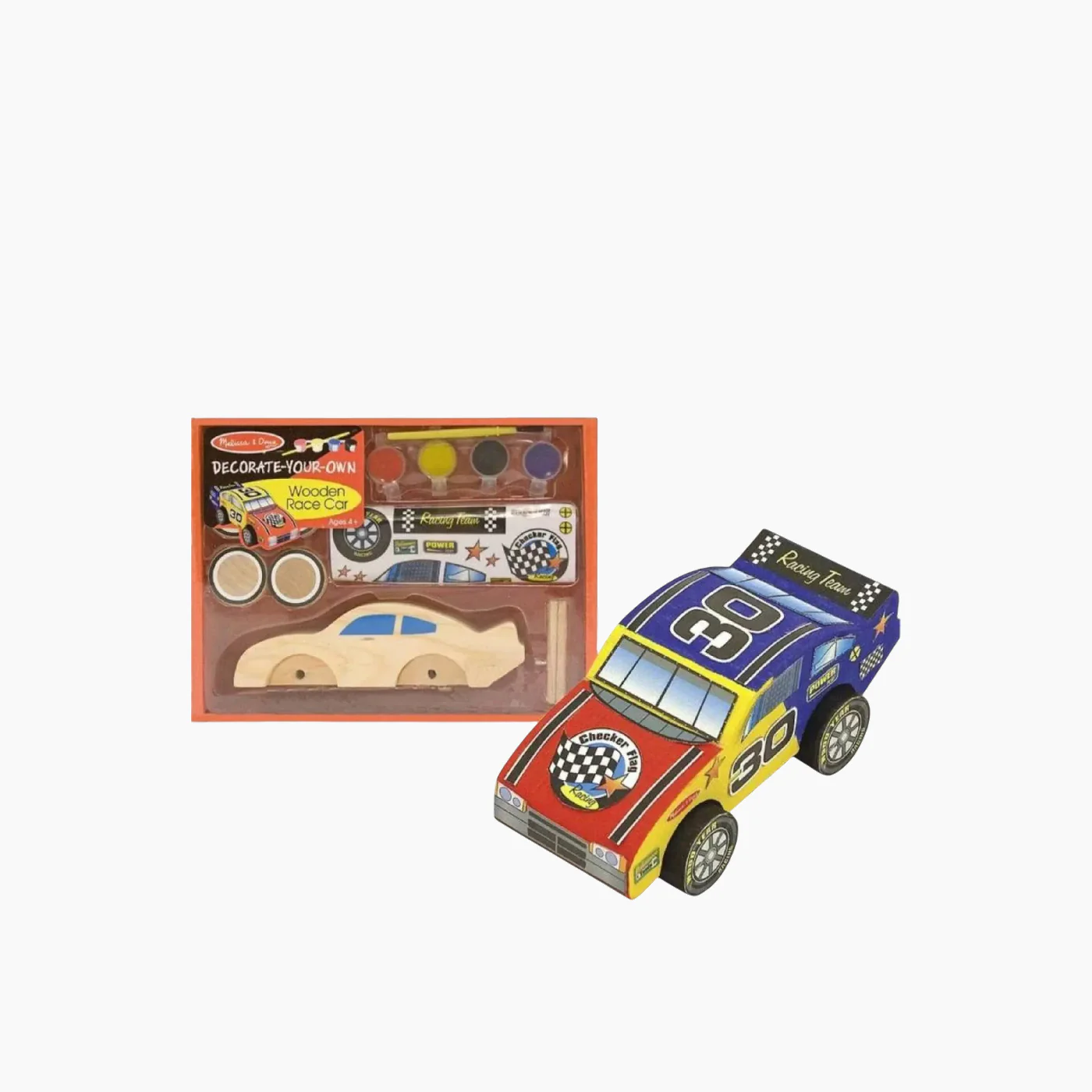 Melissa & Doug Wooden Race Car Craft Kit - Image 3