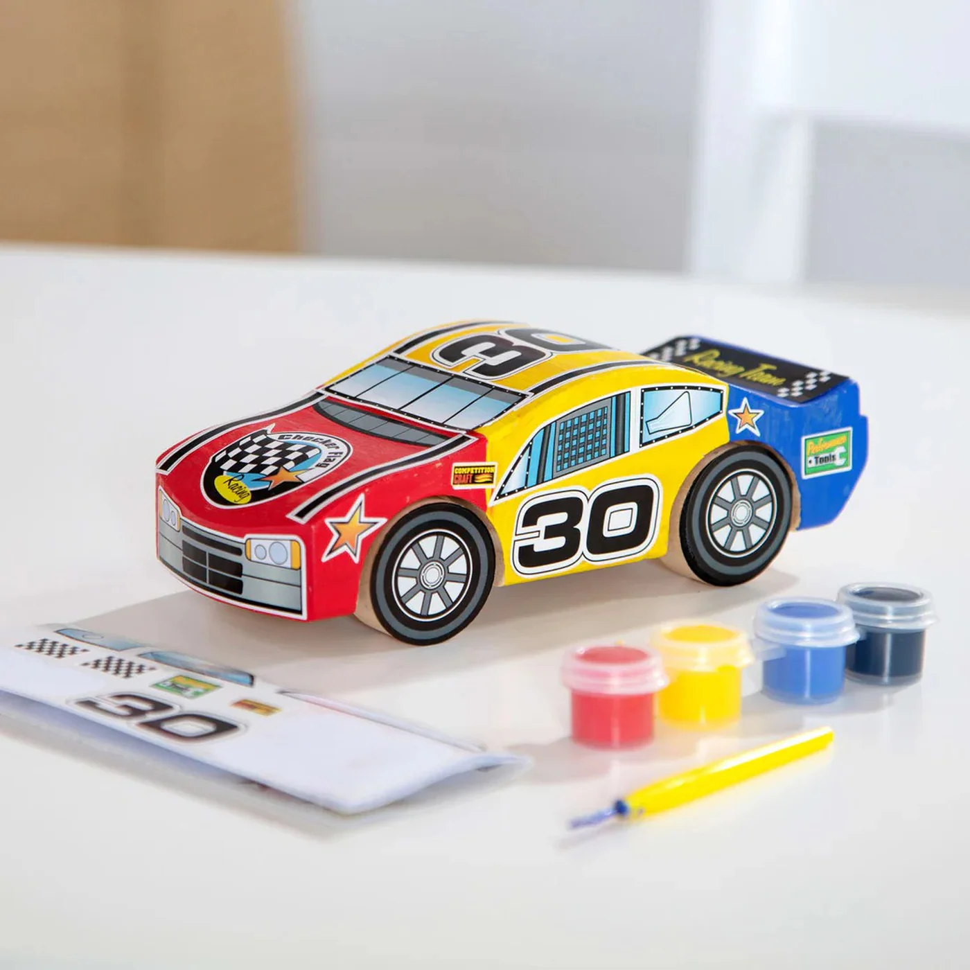 Melissa & Doug Wooden Race Car Craft Kit - Image 4