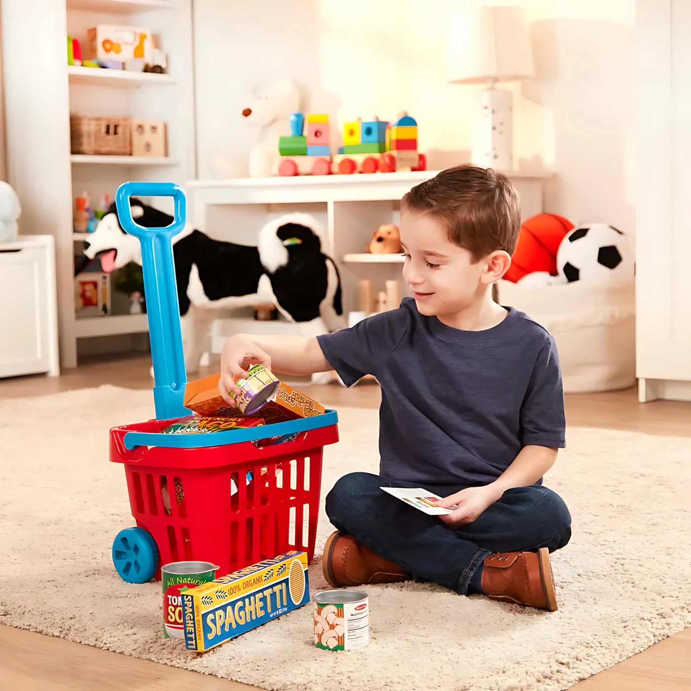 Melissa & Doug Fill & Roll Grocery Basket Play Set - Image 10
