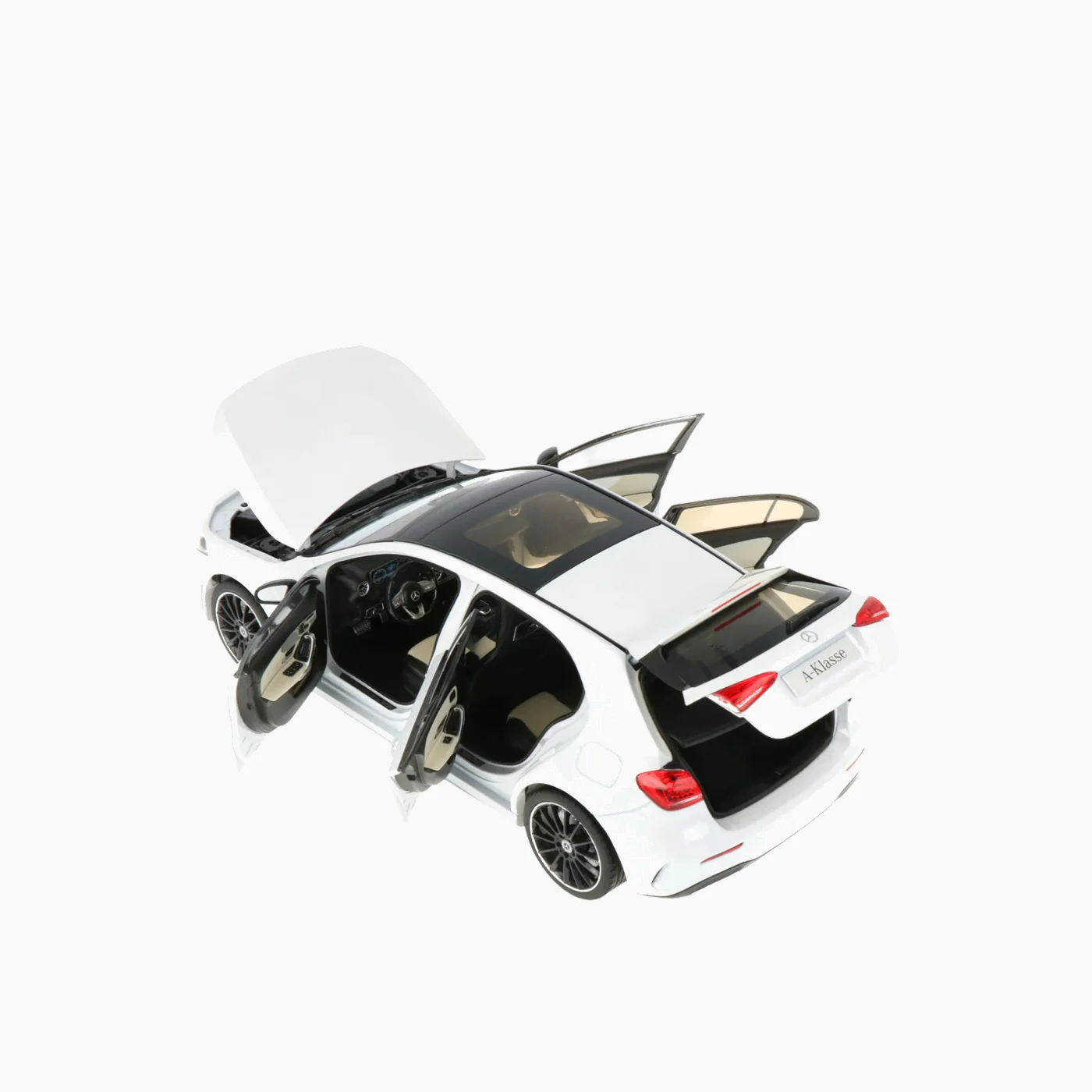 Norev Mercedes A-Class White Metallic 1:18 Scale Model Car - Image 7