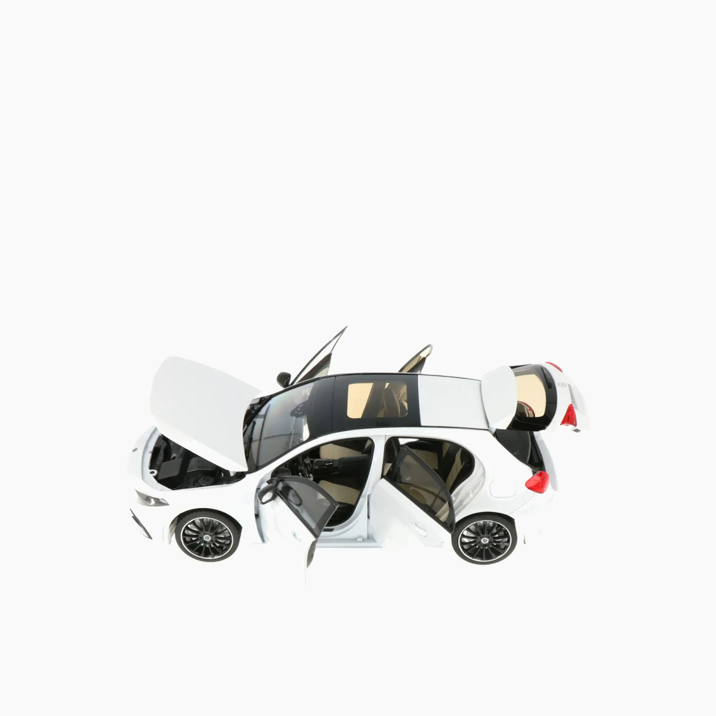Norev Mercedes A-Class White Metallic 1:18 Scale Model Car - Image 8