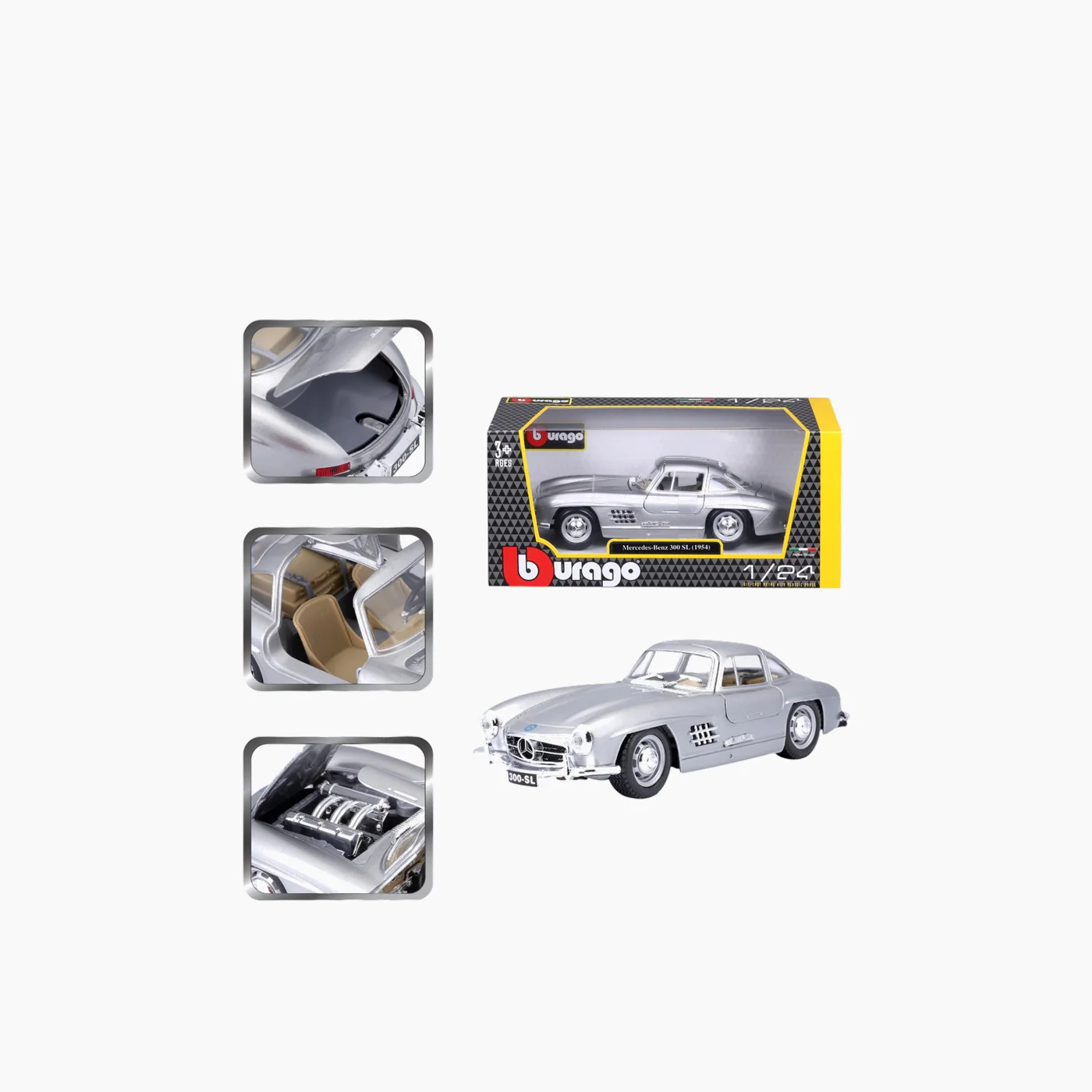 Maisto Burago Mercedes-Benz 300 SL (1954) 1:24 Collection B (No Stand) - Image 13