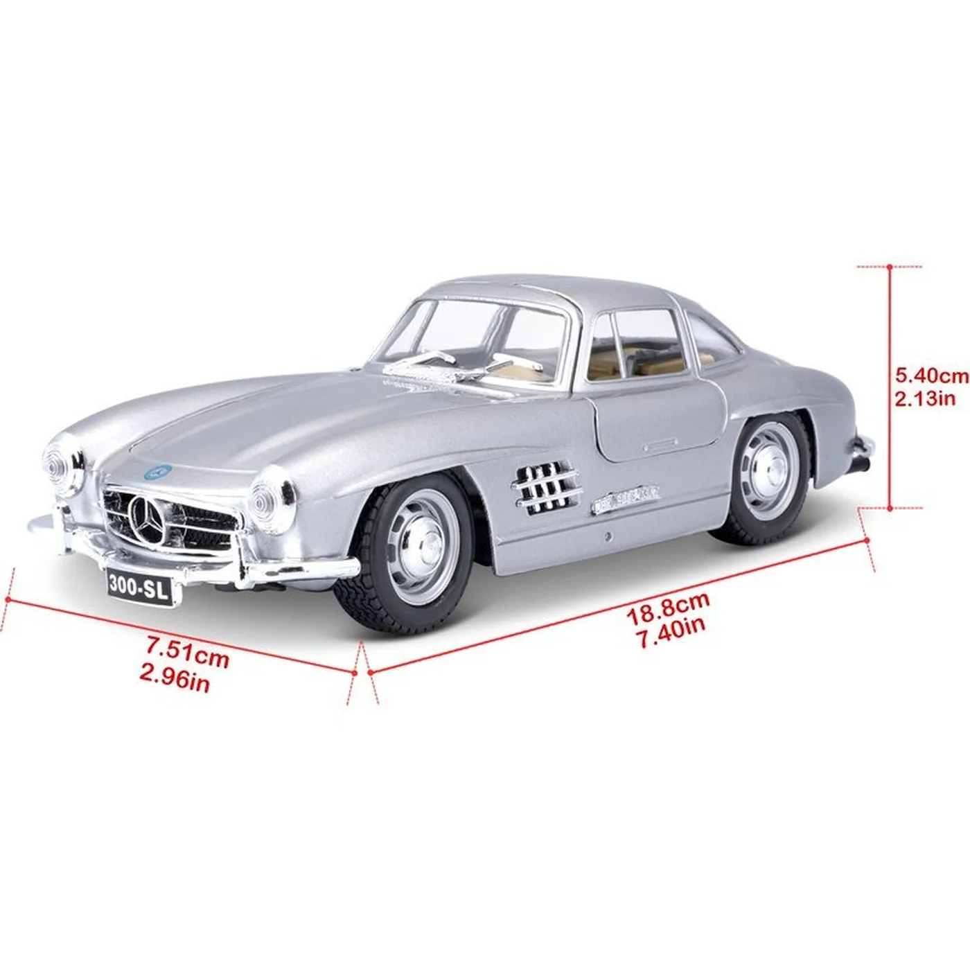 Maisto Burago Mercedes-Benz 300 SL (1954) 1:24 Collection B (No Stand) - Image 16