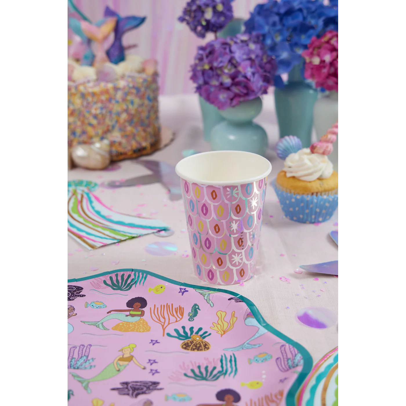 Ma Fete Mermaid Paper Cups - Set of 8 - Image 12