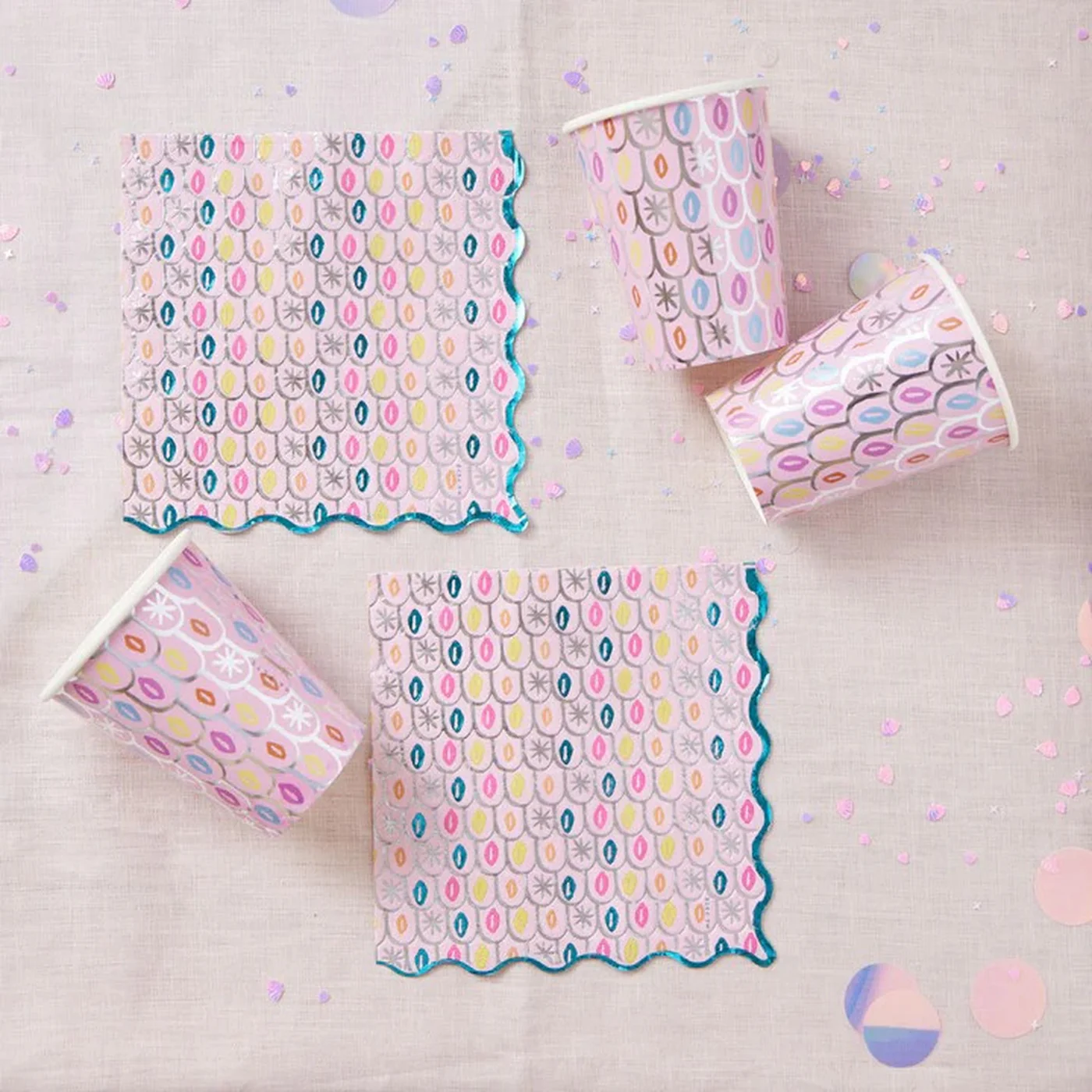 Ma Fete Mermaid Paper Cups - Set of 8 - Image 4