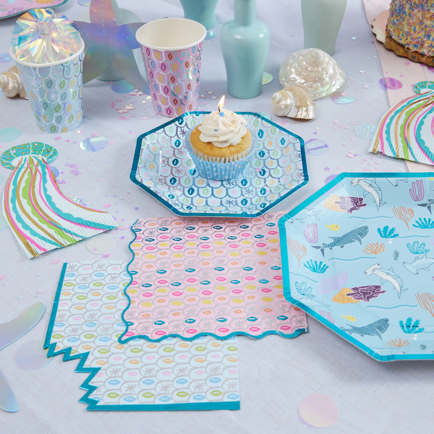 Ma Fete Mermaid Napkins - Set of 16 - Image 6