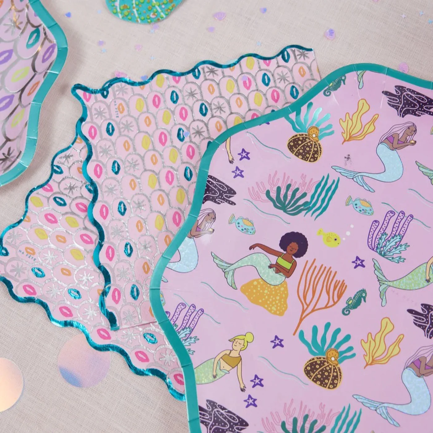 Ma Fete Mermaid Plates - Set of 8 - Image 4