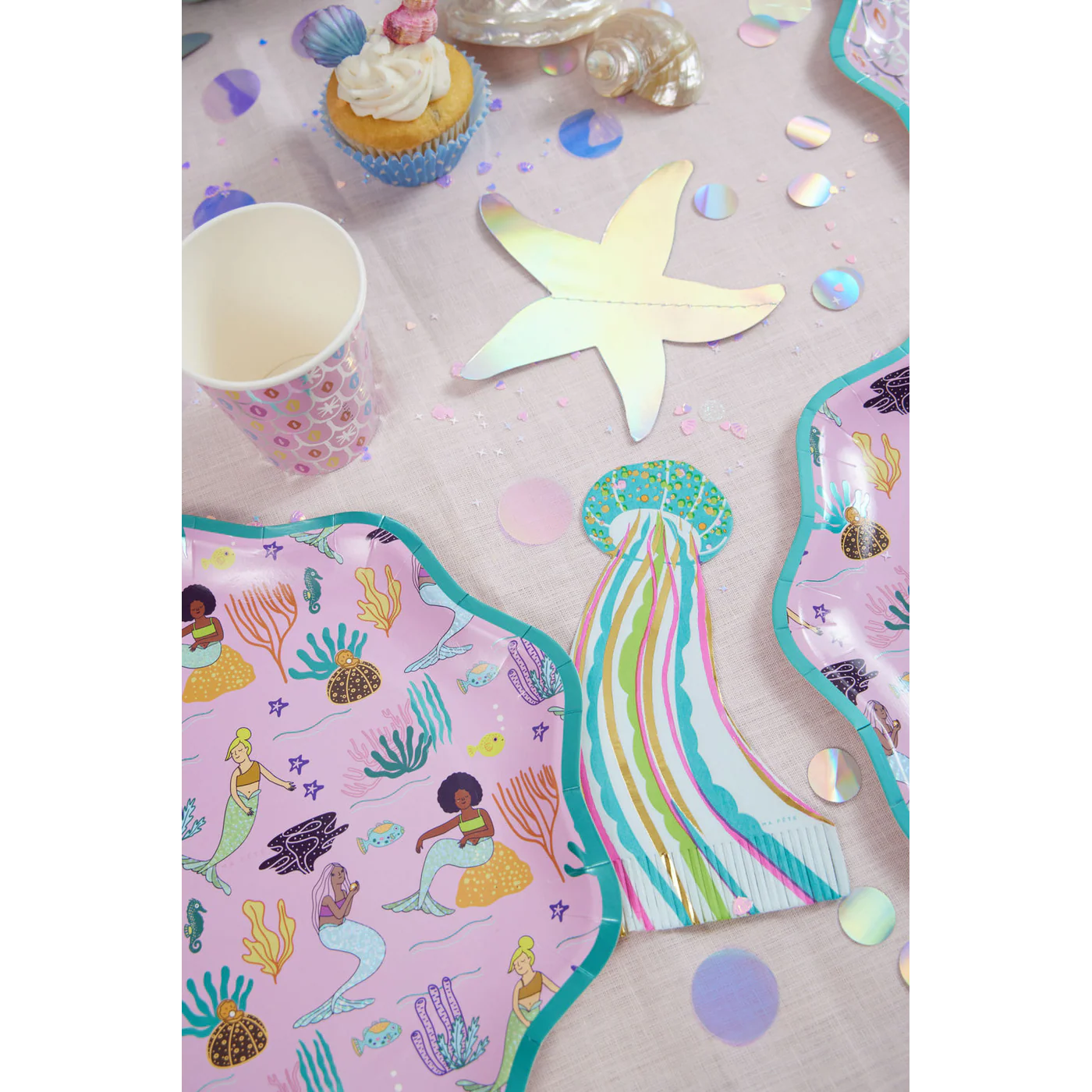 Ma Fete Mermaid Plates - Set of 8 - Image 7