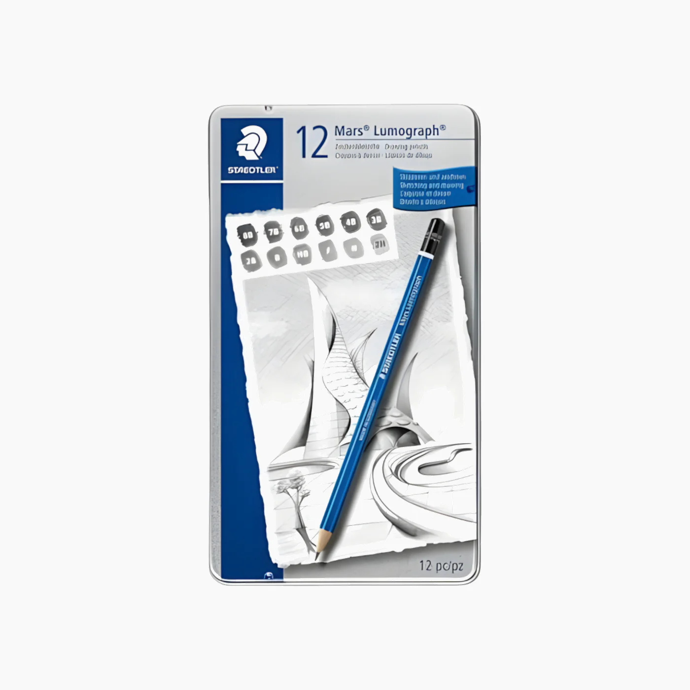 STAEDTLER METAL TIN PENCILS SKETCHING