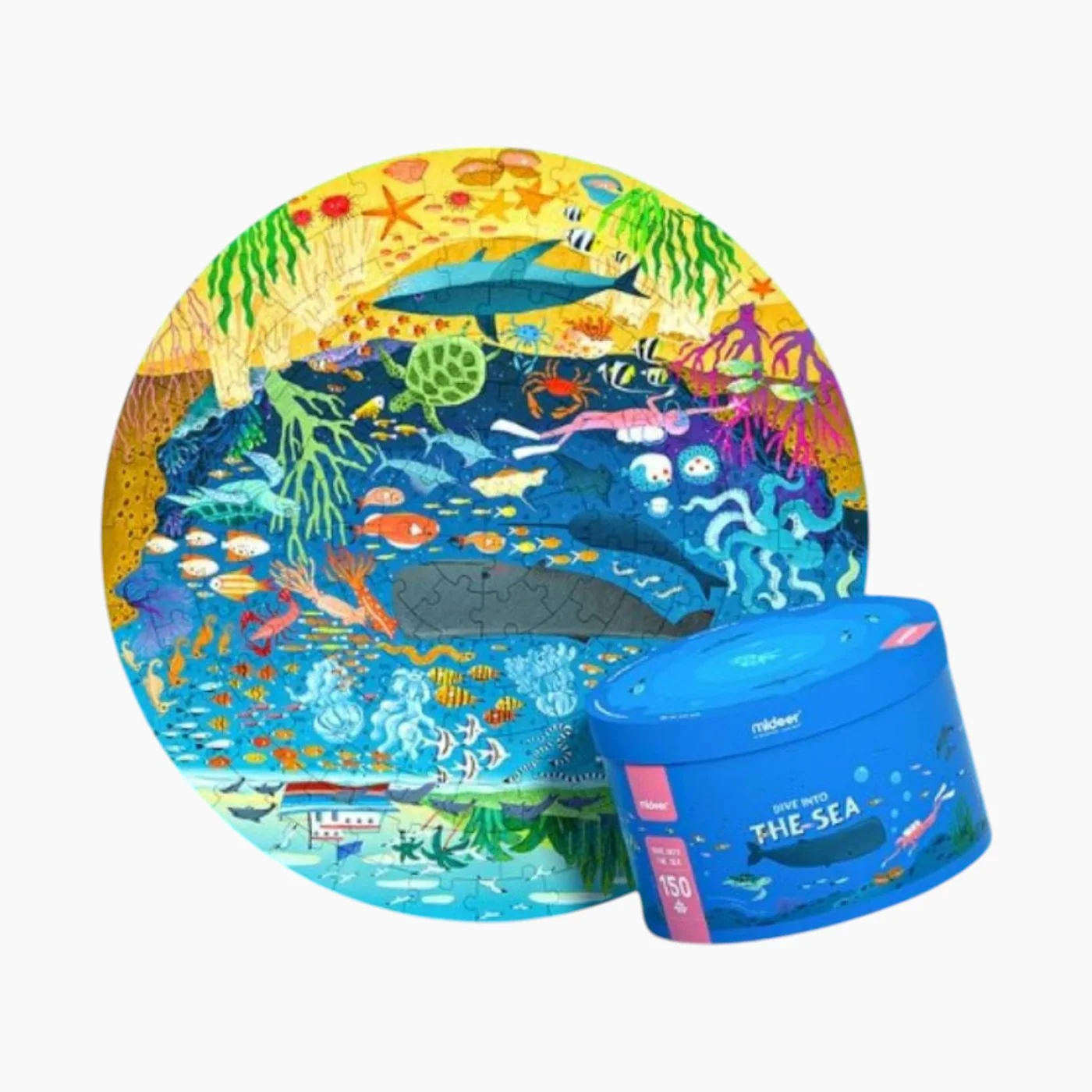 Mideer 150P Round Puzzle Dive into the Sea Age 5+ - Image 2