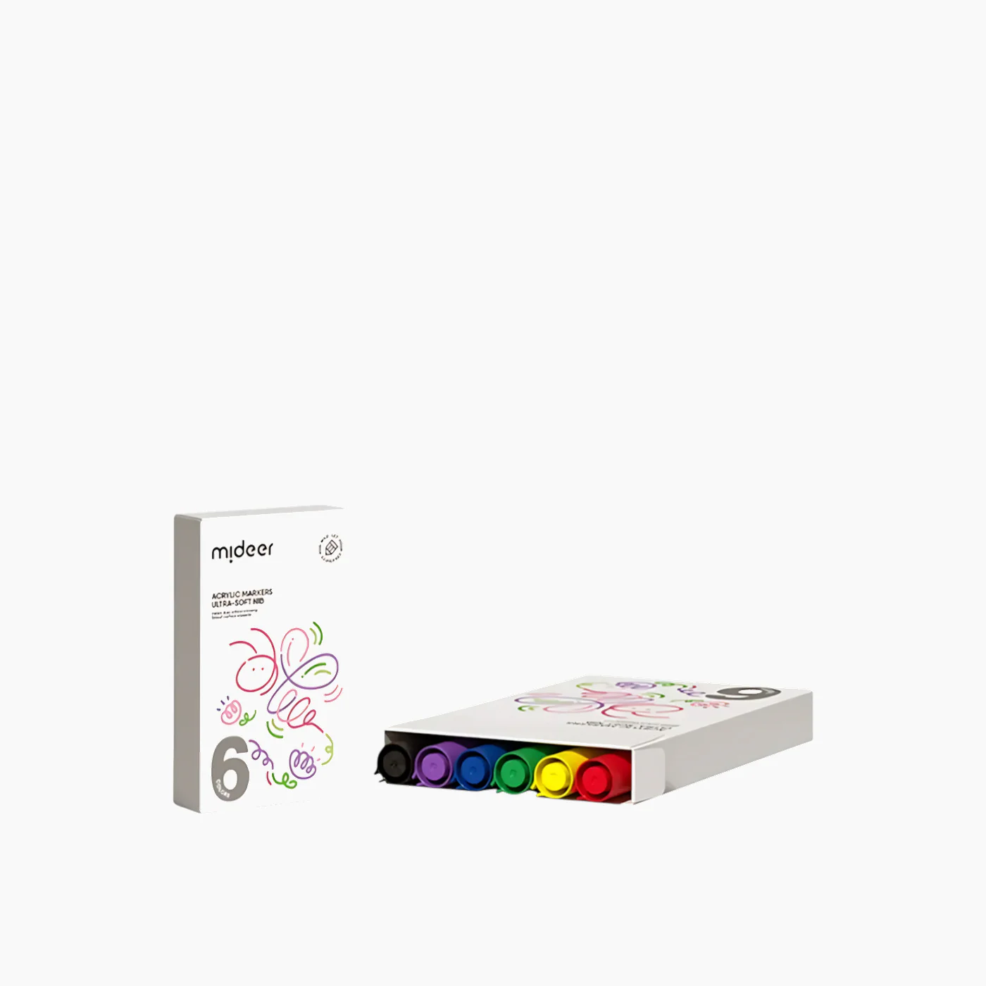 Mideer  Acrylic Markers  UltraSoft Nib   Age 4+