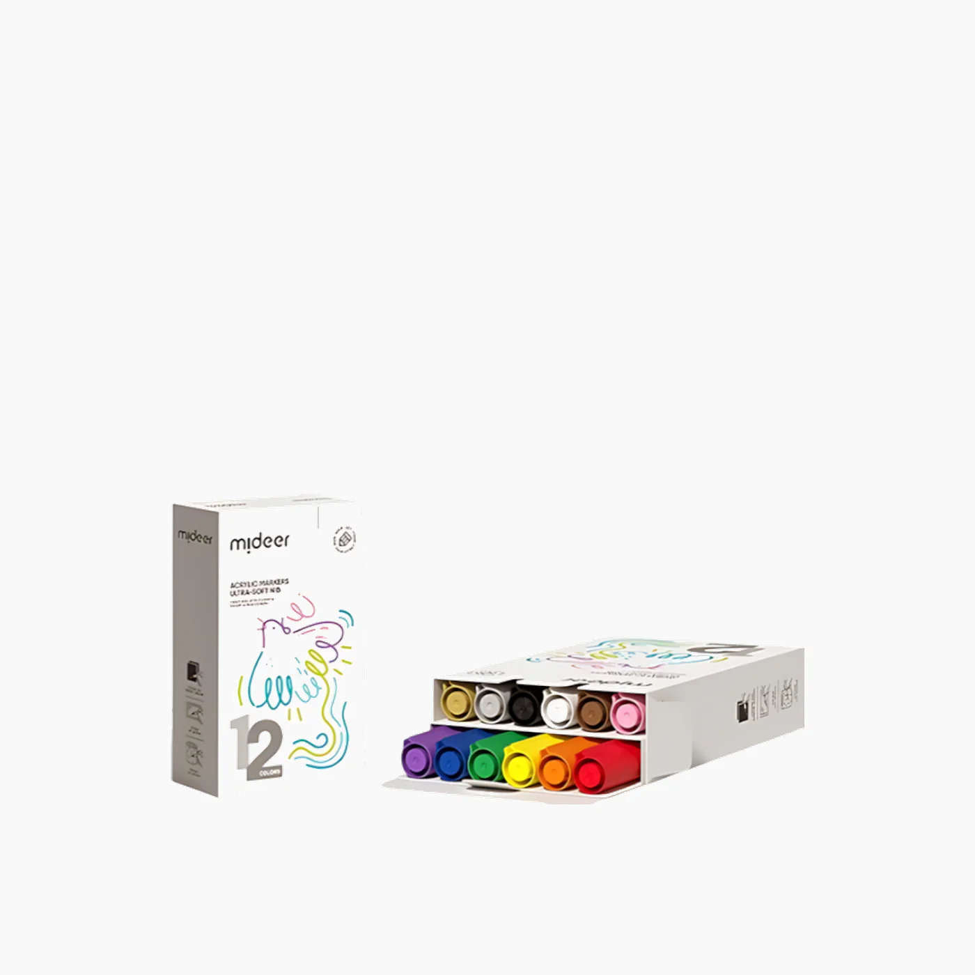 Mideer  Acrylic Markers  UltraSoft Nib   Age 4+ - Image 2