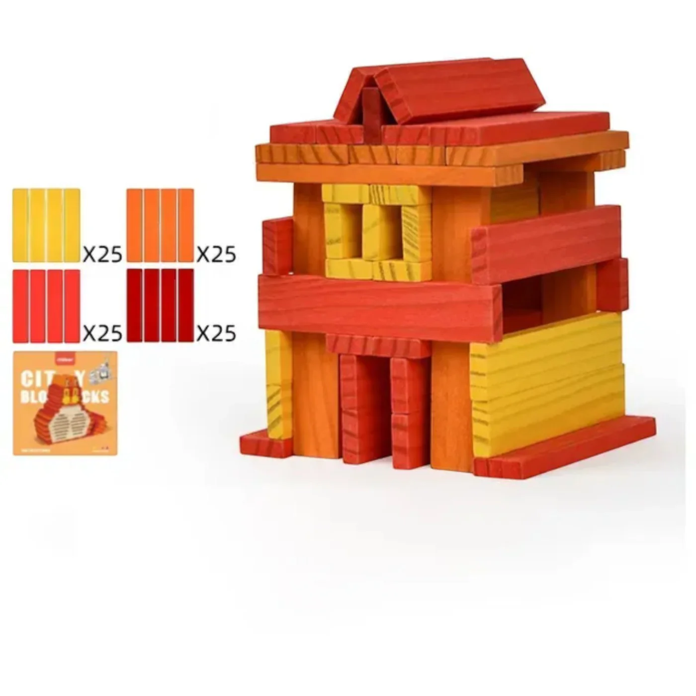 Mideer Cityblocks Archimedes Wooden Blocks Age 3+ - Image 10