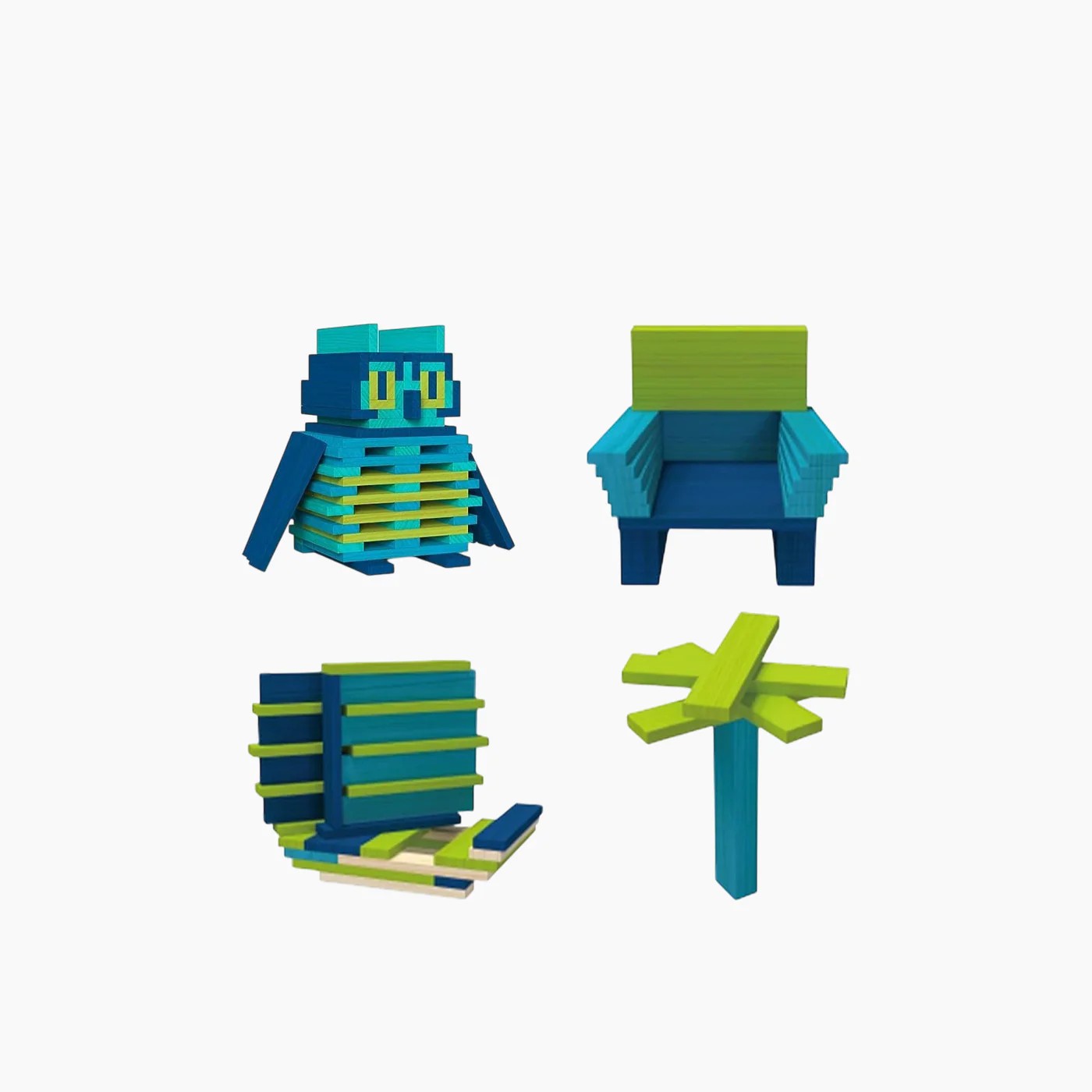 Mideer Cityblocks Archimedes Wooden Blocks Age 3+ - Image 3