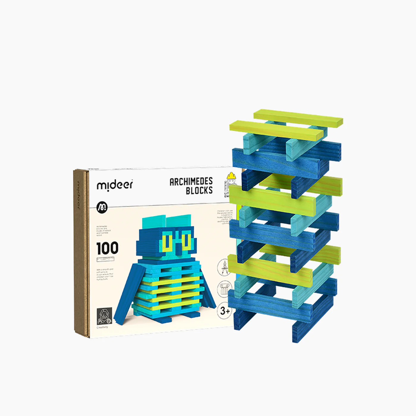 Mideer Cityblocks Archimedes Wooden Blocks Age 3+ - Image 4