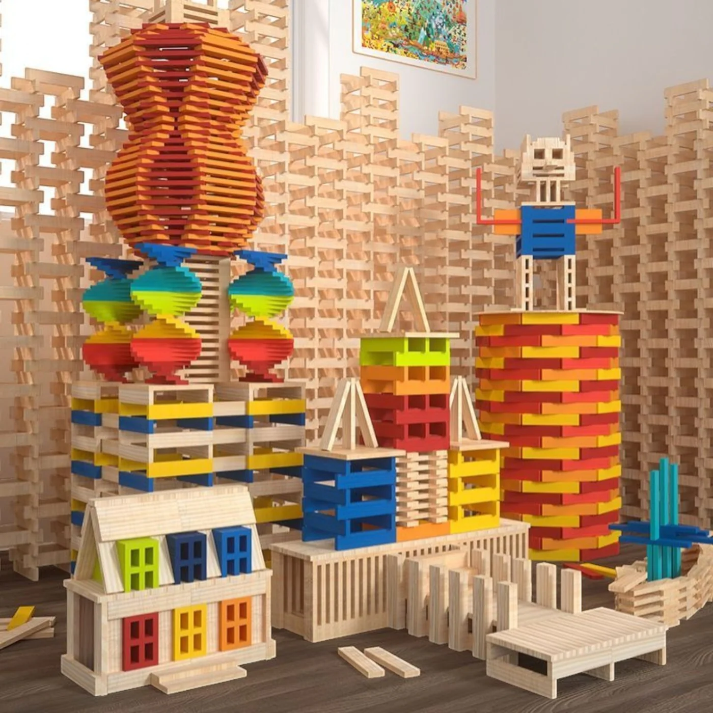 Mideer Cityblocks Archimedes Wooden Blocks Age 3+ - Image 5
