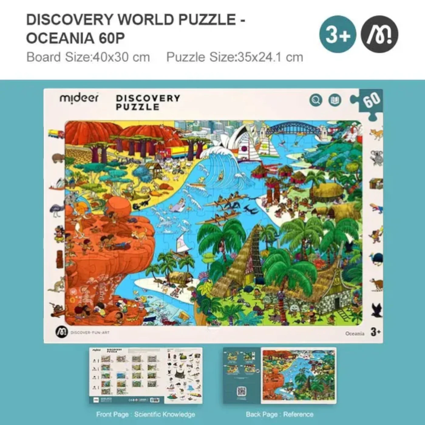 Mideer Discovery Puzzle Big World Small World 60P age 3+ - Image 3