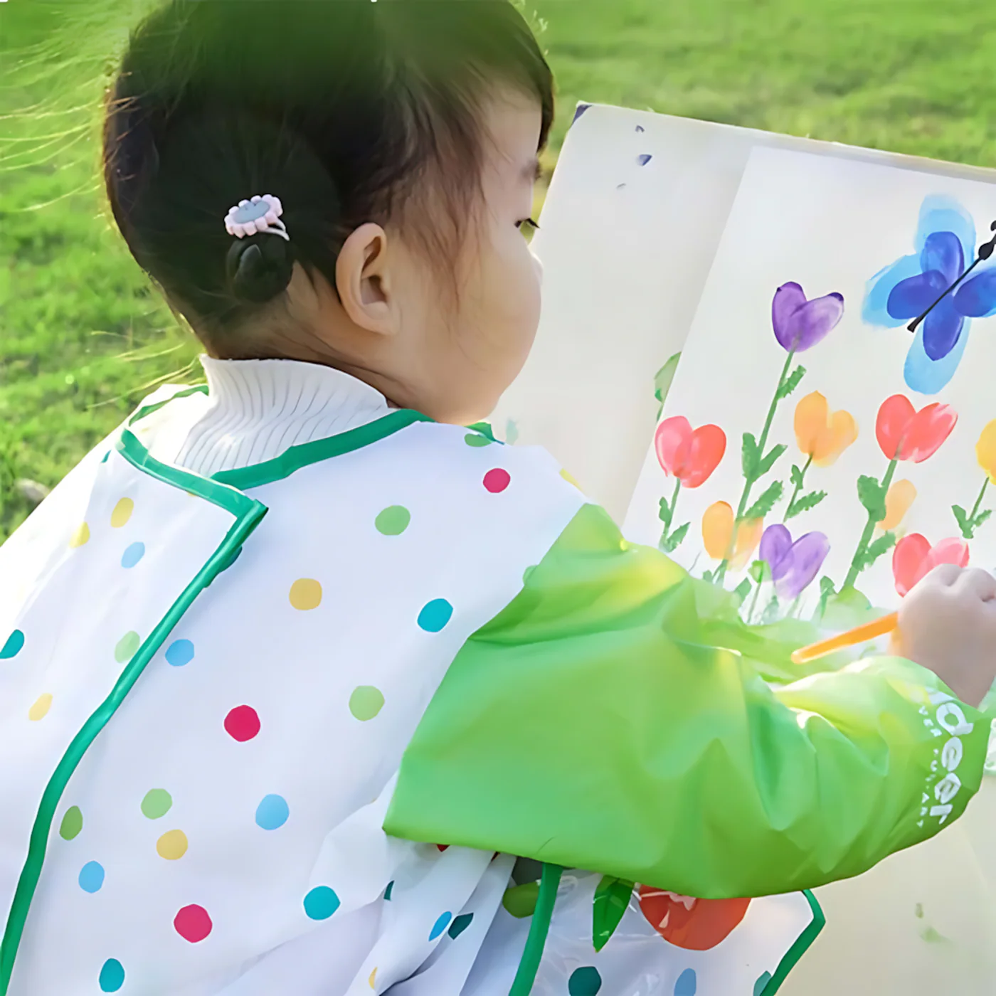 Mideer Finger Paint Waterproof Coat Very Hungry Caterpillar Age 3+ - Image 2