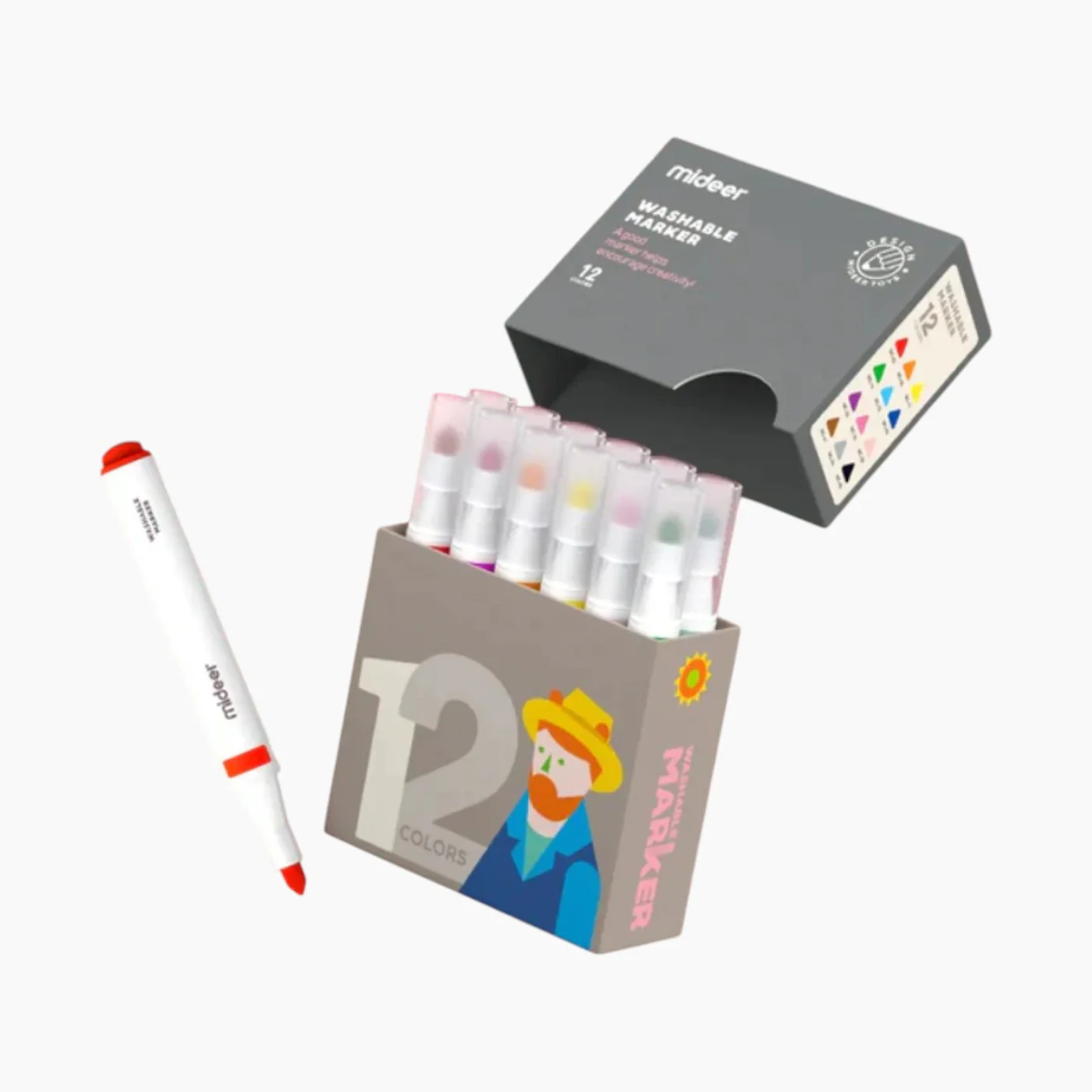 Mideer Washable Marker Small Tip - Image 2