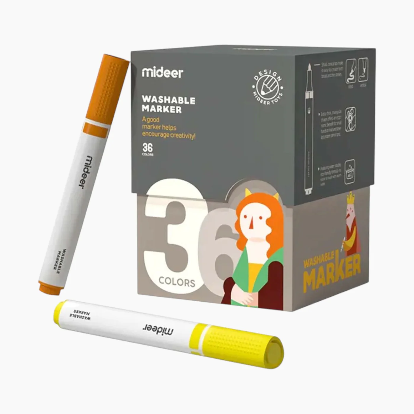 Mideer Washable Marker Small Tip - Image 4