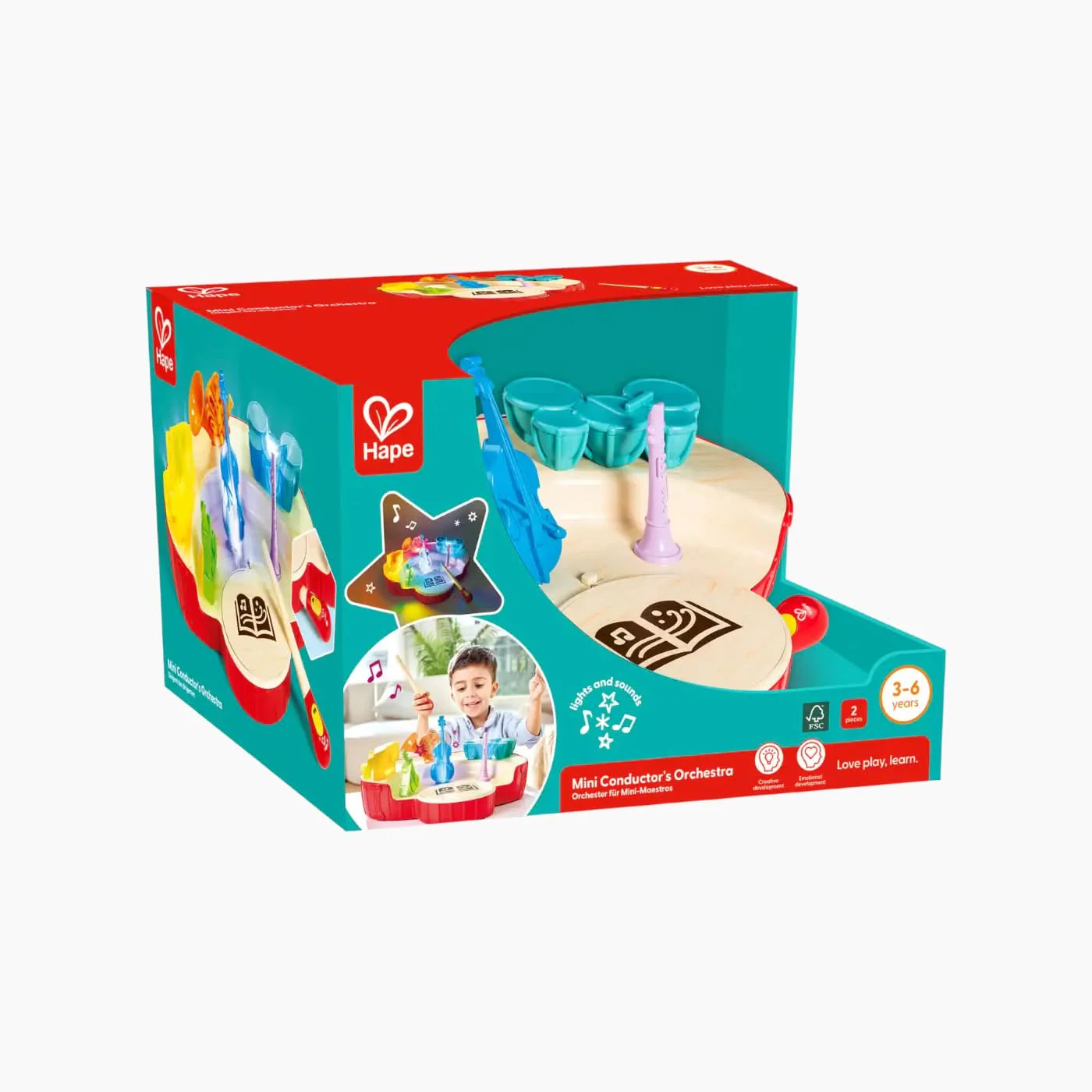 Hape Mini Conductor's Orchestra Toy Set - Image 3