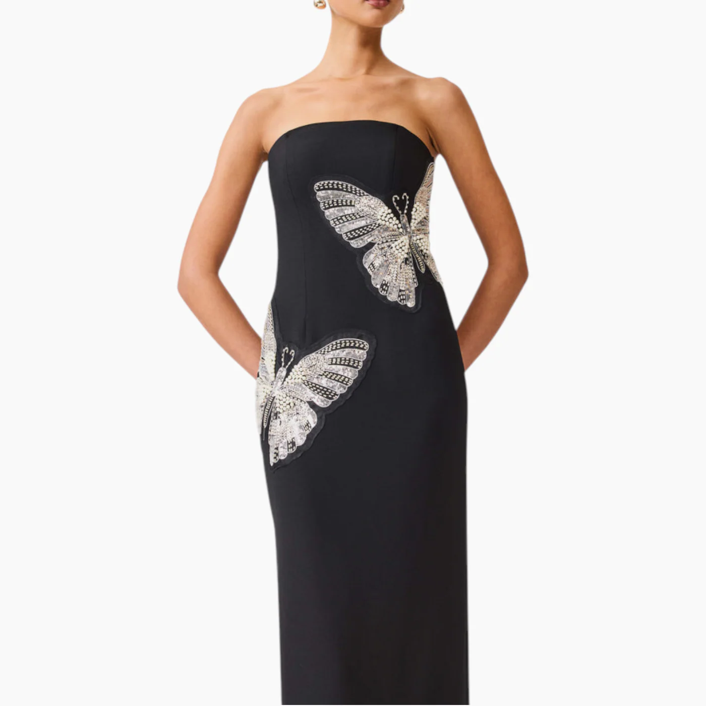 Elliatt Mira Strapless Gown in Black - Image 3