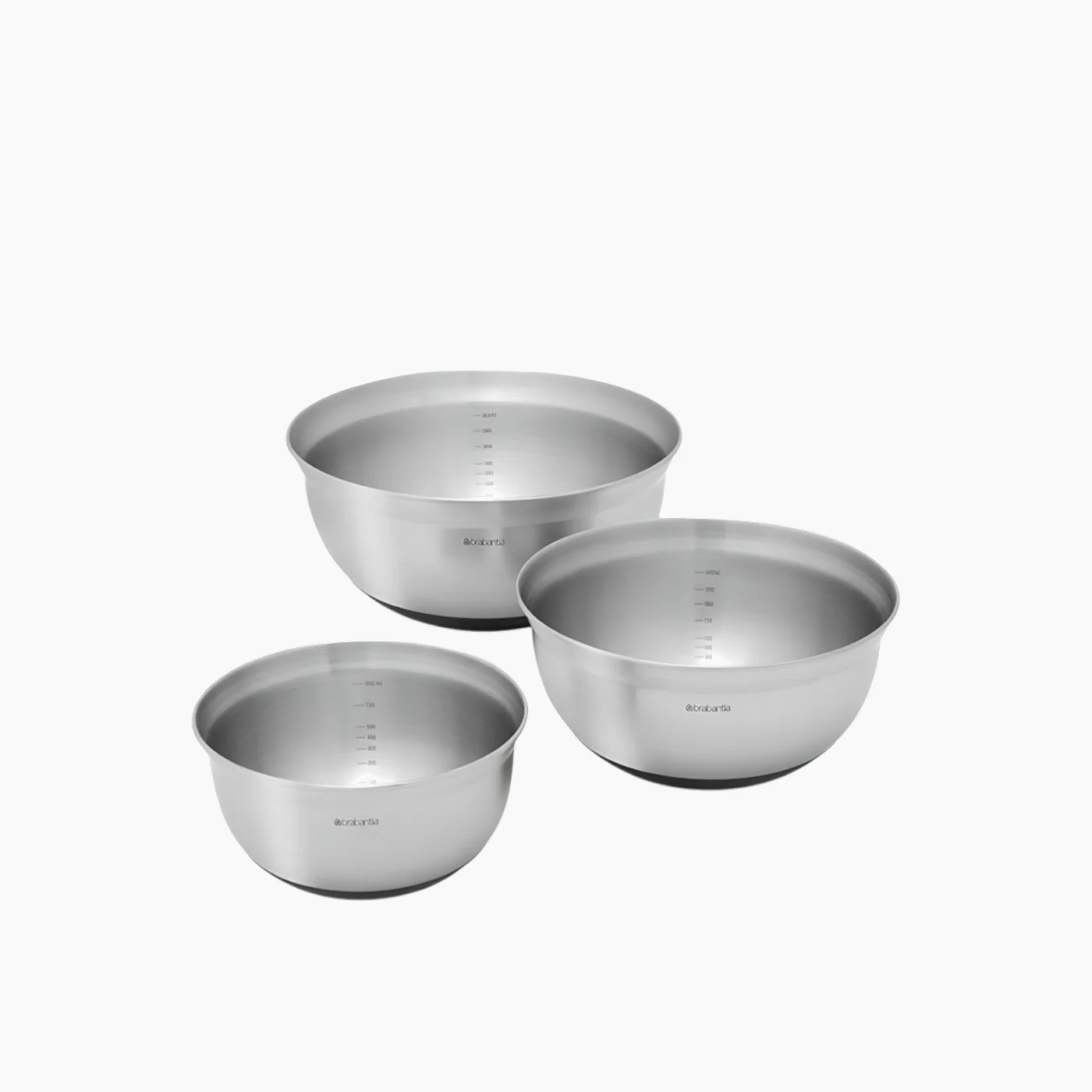 Brabantia Mixing Bowl 3 Pieces Set Matt Steel